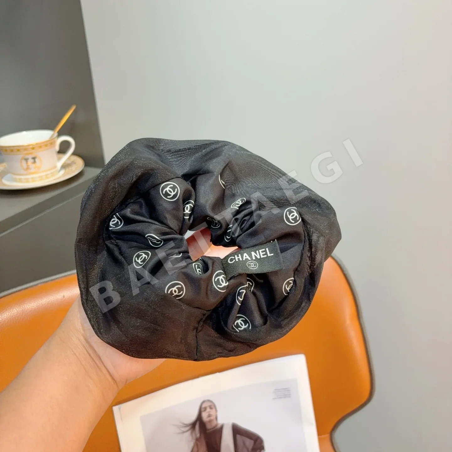 샤넬 오간지 헤어 고무줄 상세 이미지 4