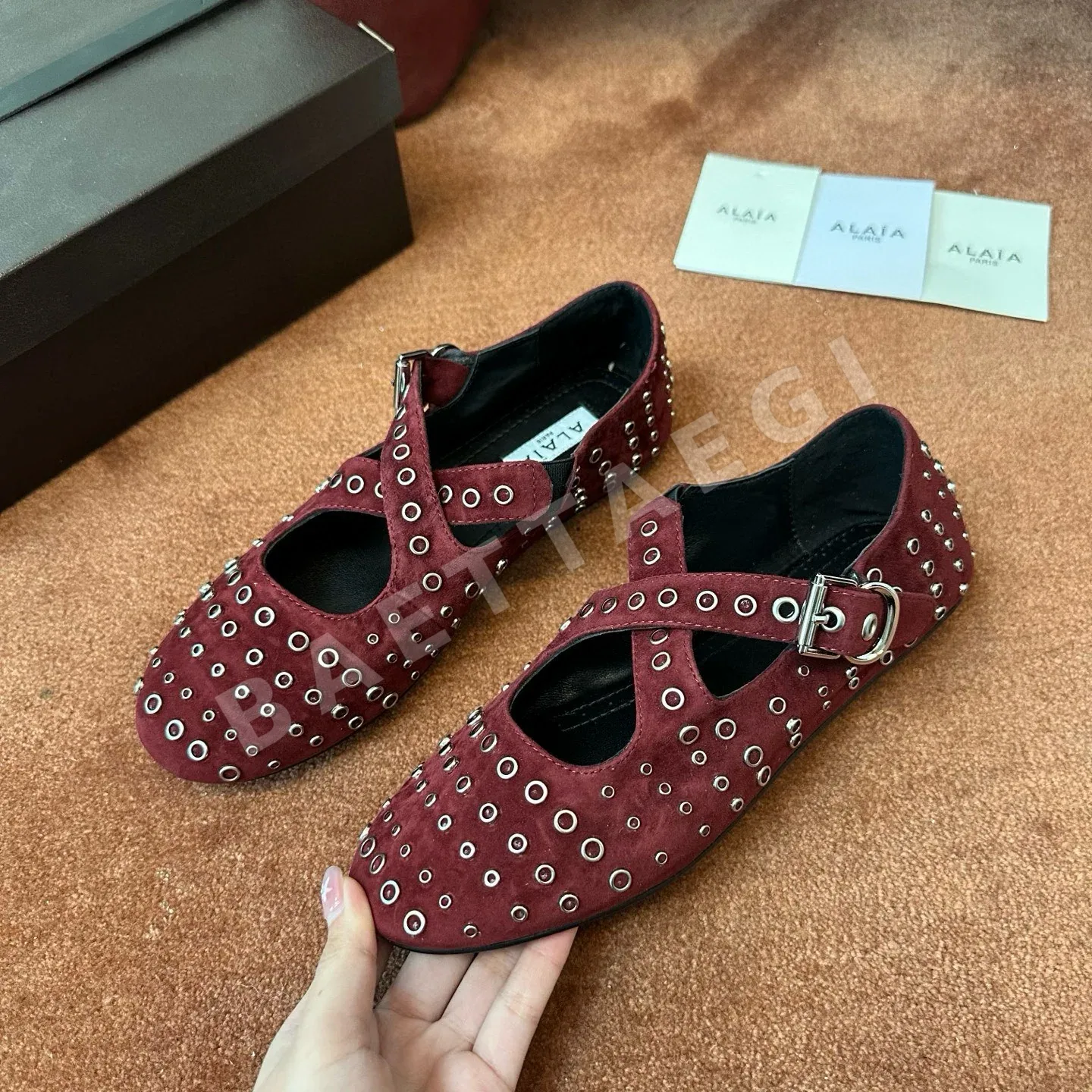 알라이아 짜임 발레 슈즈 상세 이미지 2
