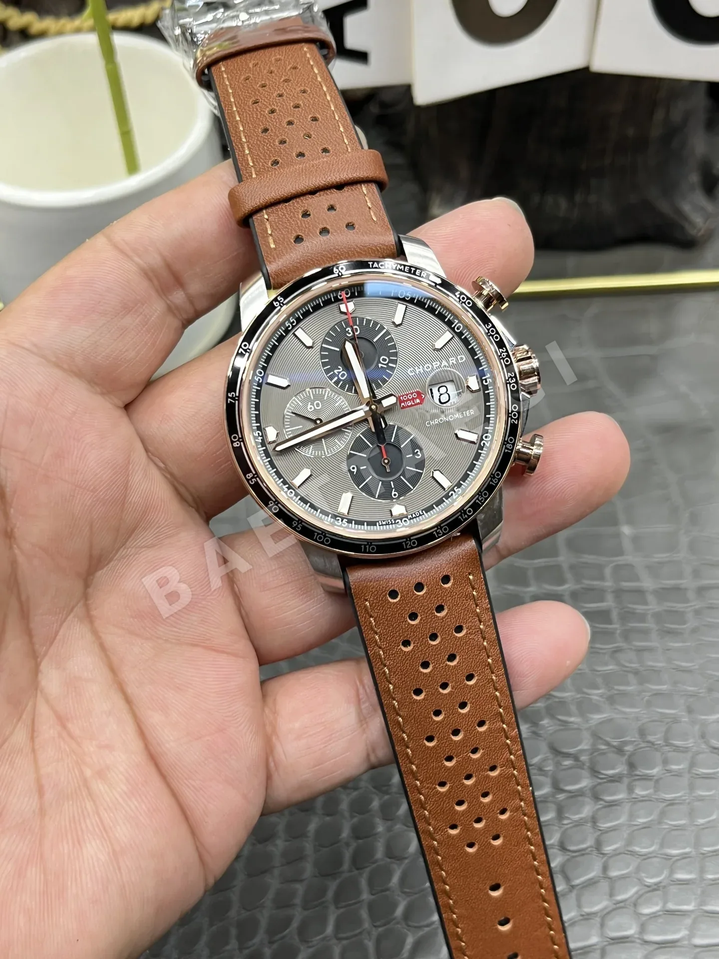 쇼파드 밀레밀리아 레이싱 공장 7750 크로노그래프 남성 시계 레플리카 45078 Chopard 상세 이미지 3