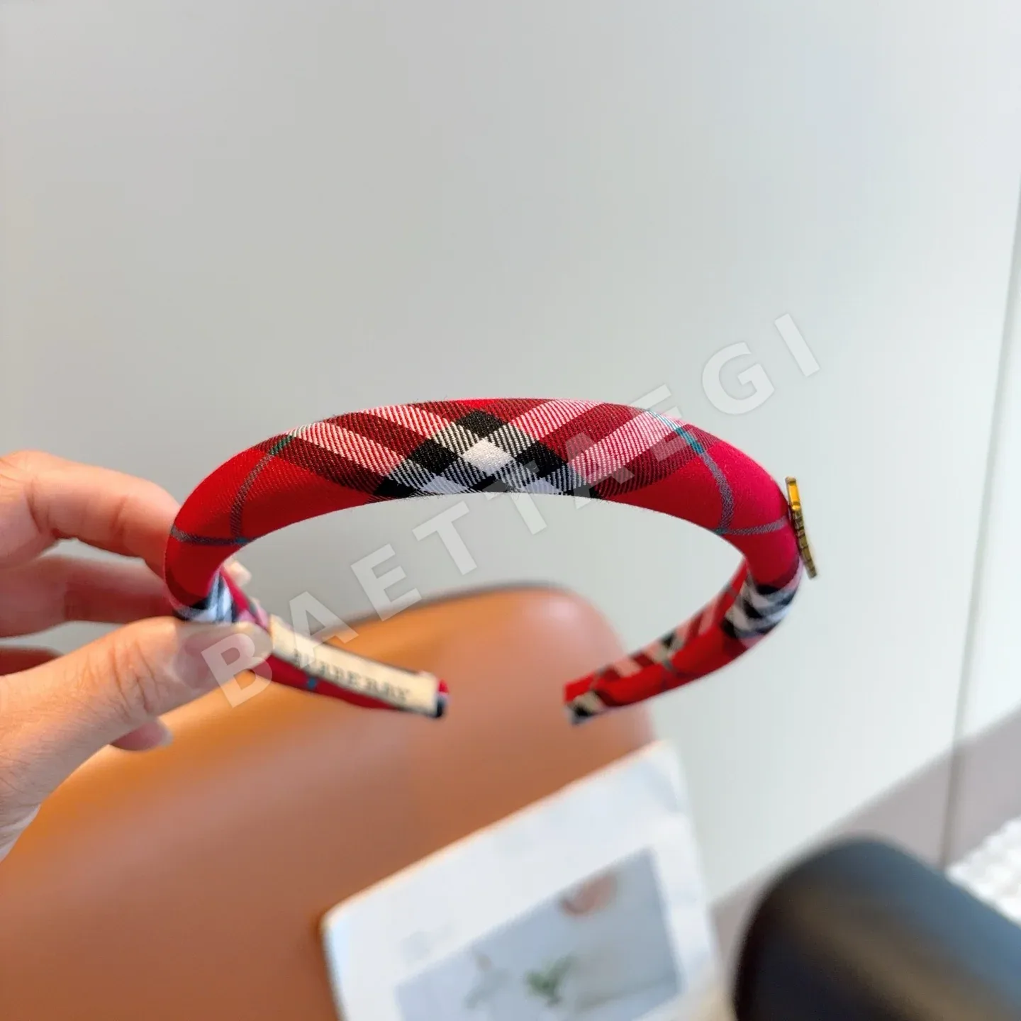 버버리 체크 패턴 헤어밴드 상세 이미지 5