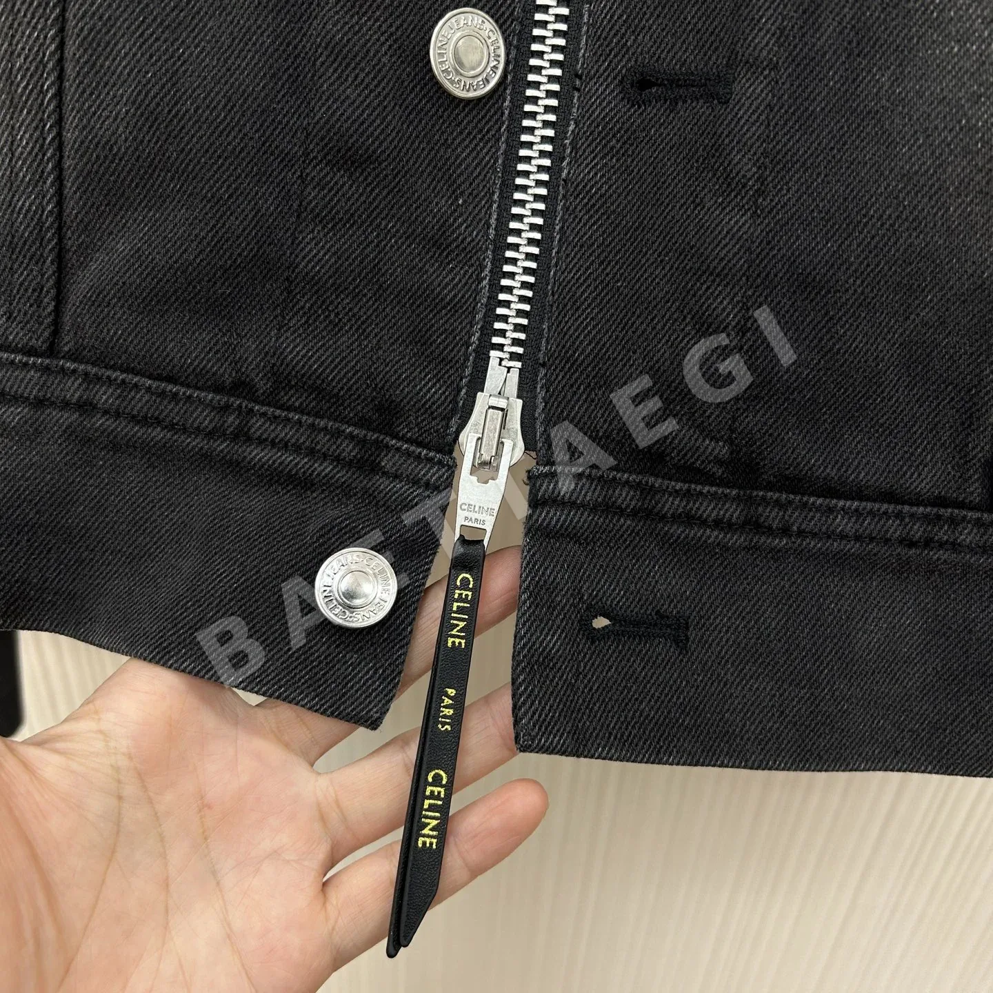 셀린느 더블 지퍼 데님 자켓 상세 이미지 6