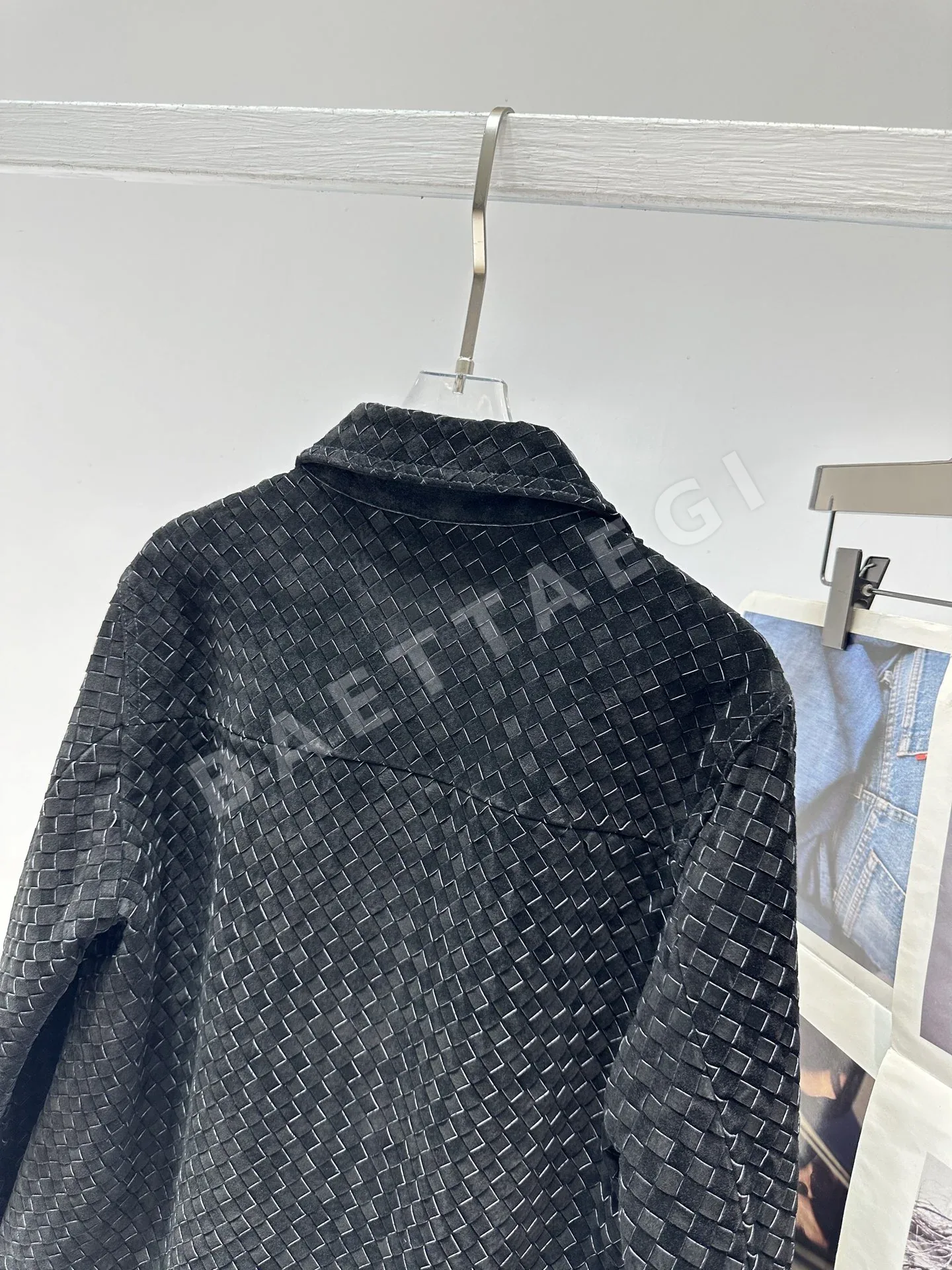 보테가베네타 니트 스웨이드 레더 셔츠형 자켓 상세 이미지 9