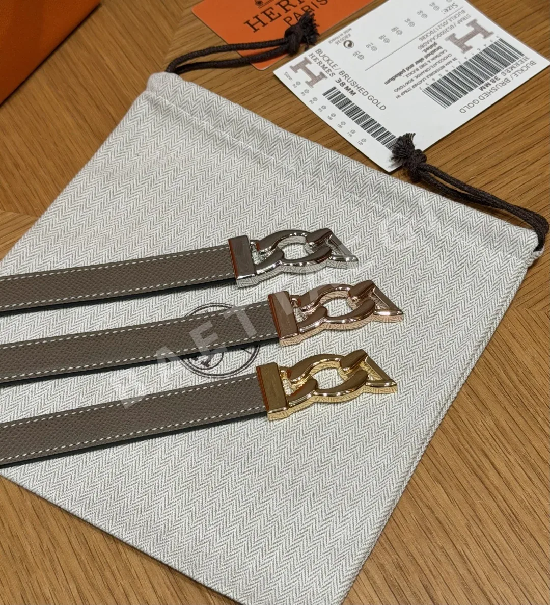 에르메스 닻 모양 체인 메탈 버클 벨트 상세 이미지 5