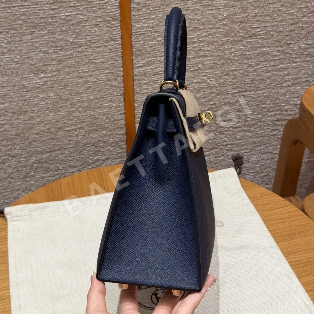에르메스 켈리 25 사파이어 블루 가죽 가방 상세 이미지 2