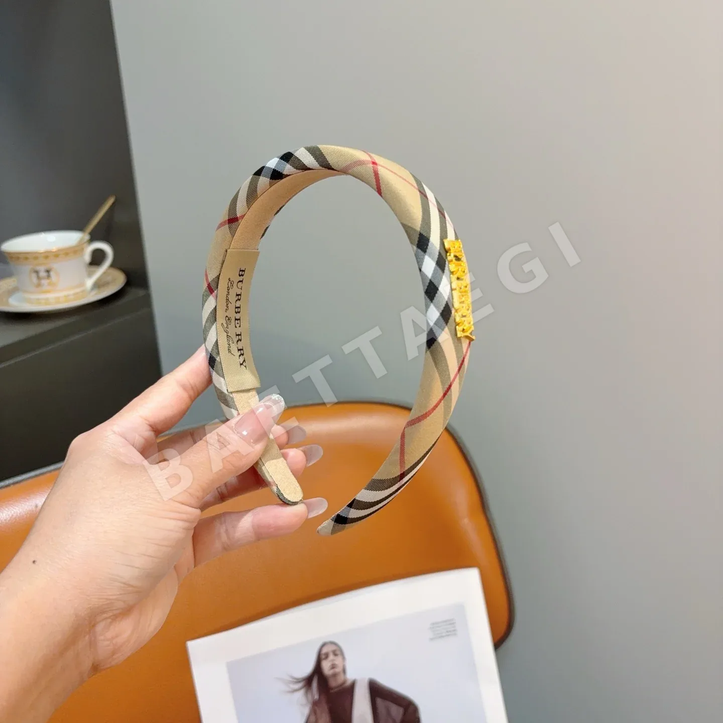 버버리 클래식 원단 헤드밴드 상세 이미지 3