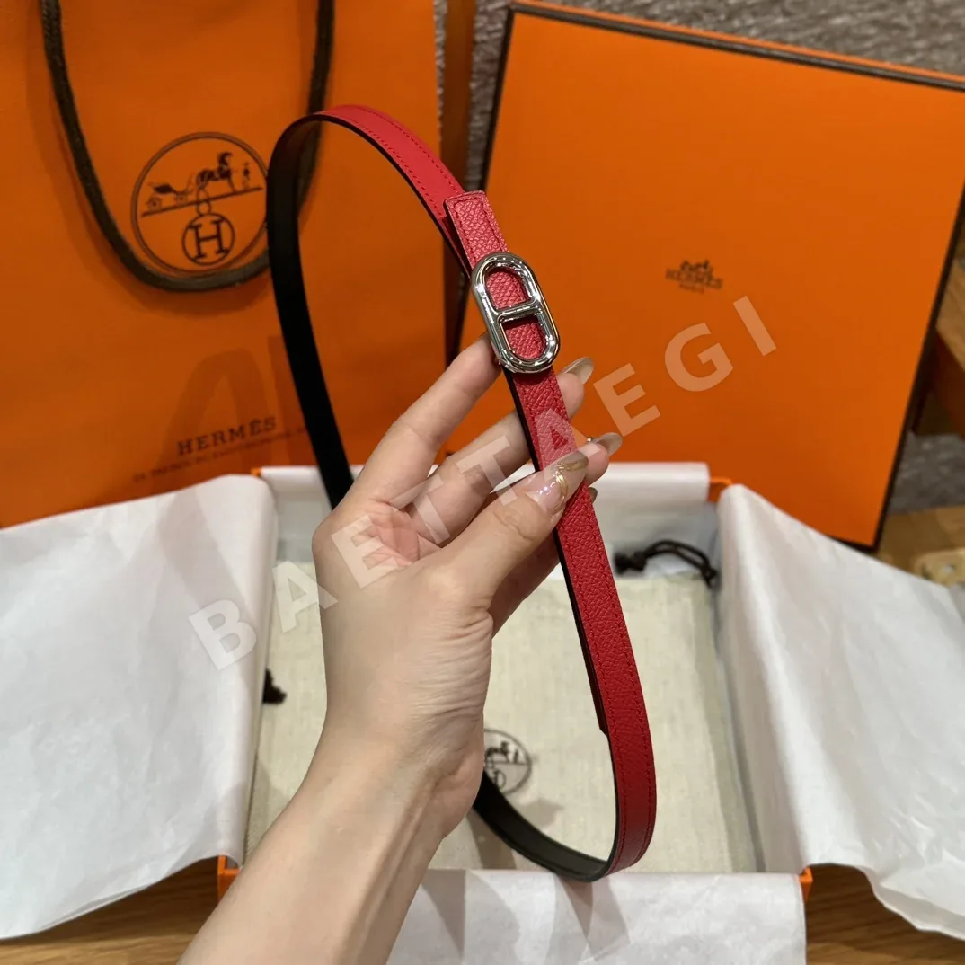 에르메스 H 로고 금도금 양면 벨트 상세 이미지 3