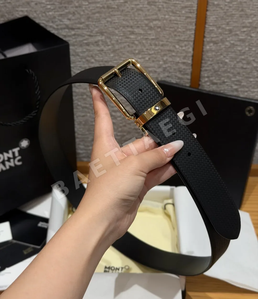 몽블랑 사피아노 양면 남성 벨트 35MM 상세 이미지 2
