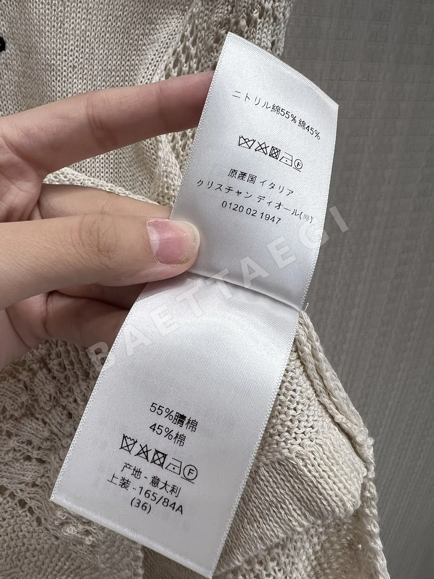 디올 린넨 혼방 V넥 여성 반팔 셔츠 상세 이미지 8