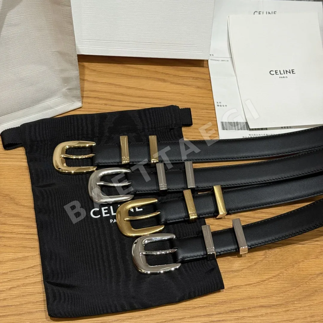 셀린느 개선문 웨스턴 미디엄 소가죽 벨트 상세 이미지 4