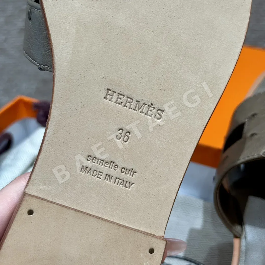 에르메스 오란 타조 가죽 샌들 상세 이미지 5