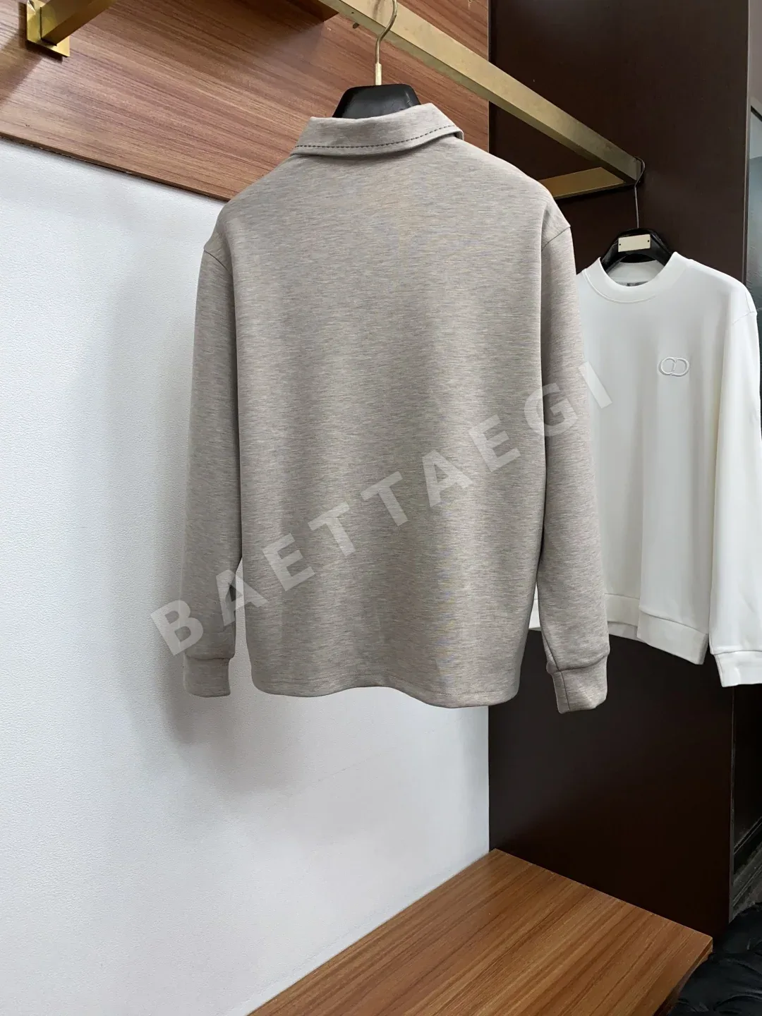로로피아나 울 카라 남성 긴팔 폴로셔츠 상세 이미지 9