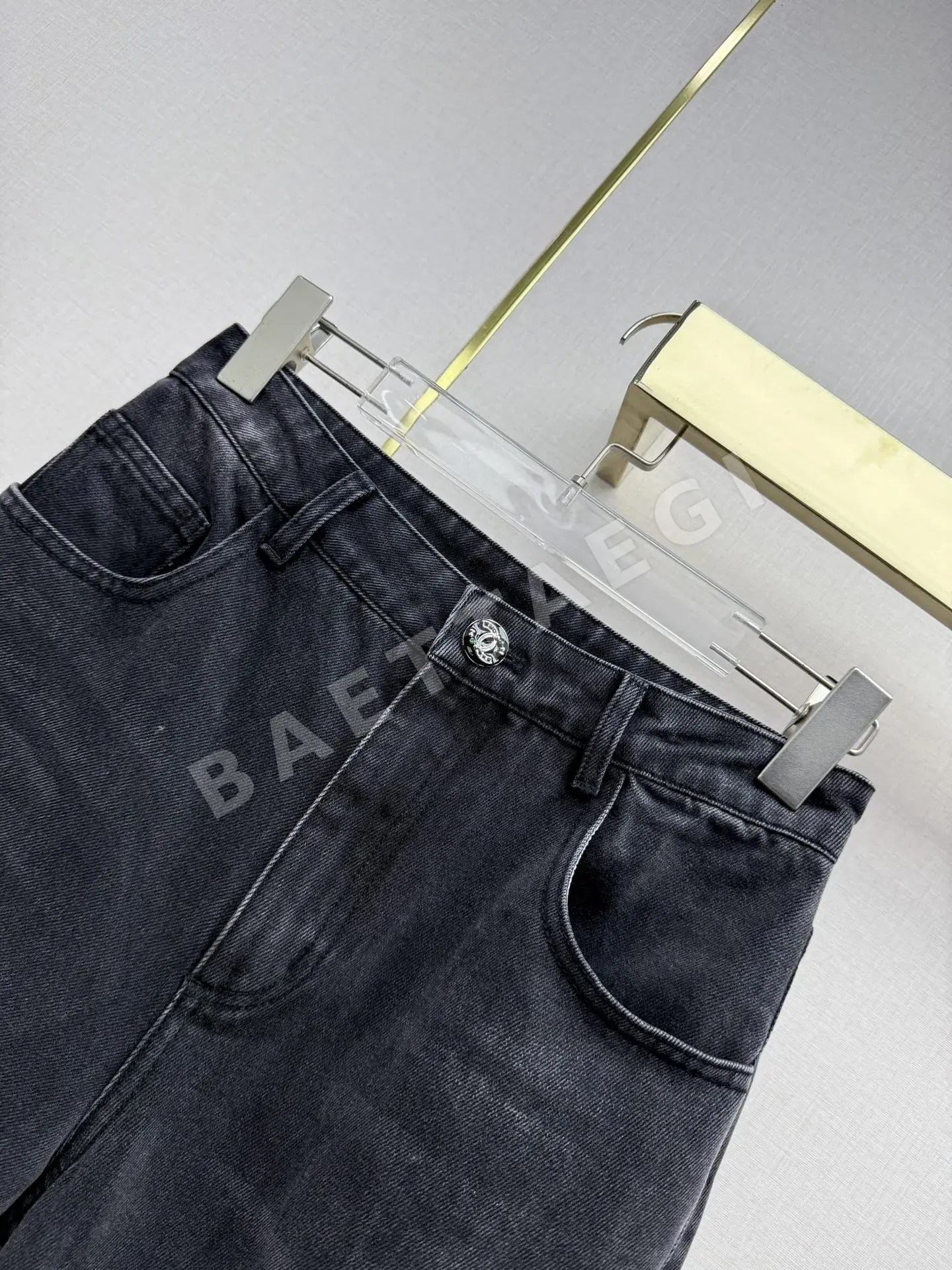 샤넬 데님 와이드 팬츠 여성 바지 상세 이미지 4
