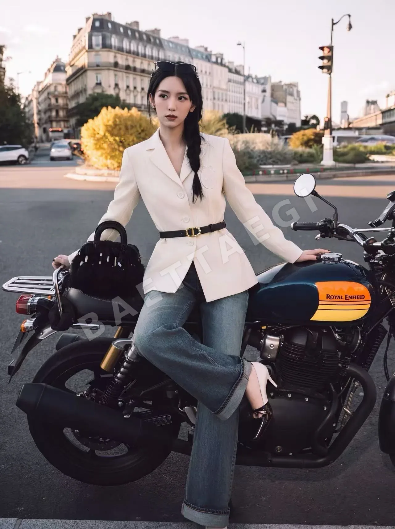 디올 허리 벨트 여성 자켓 상세 이미지 3