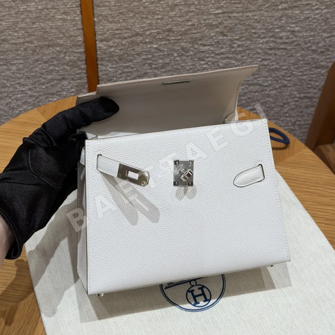 에르메스 켈리 그레이 은장 가죽 가방 상세 이미지 8