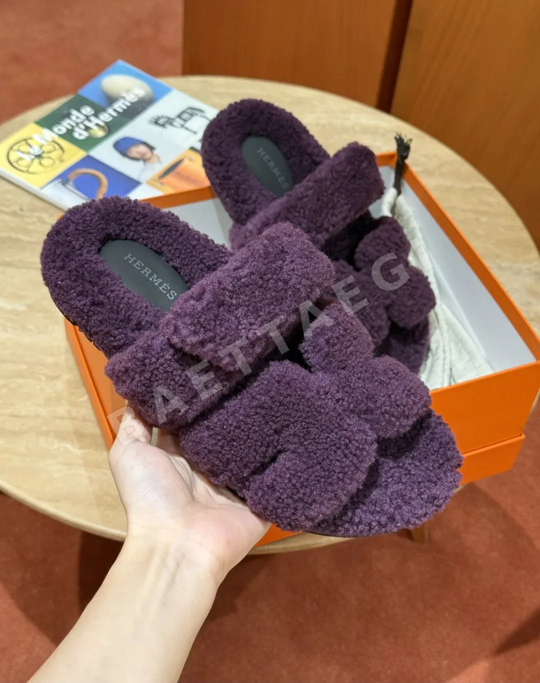 에르메스 시프르 샌들 바이올렛 램스킨 189099