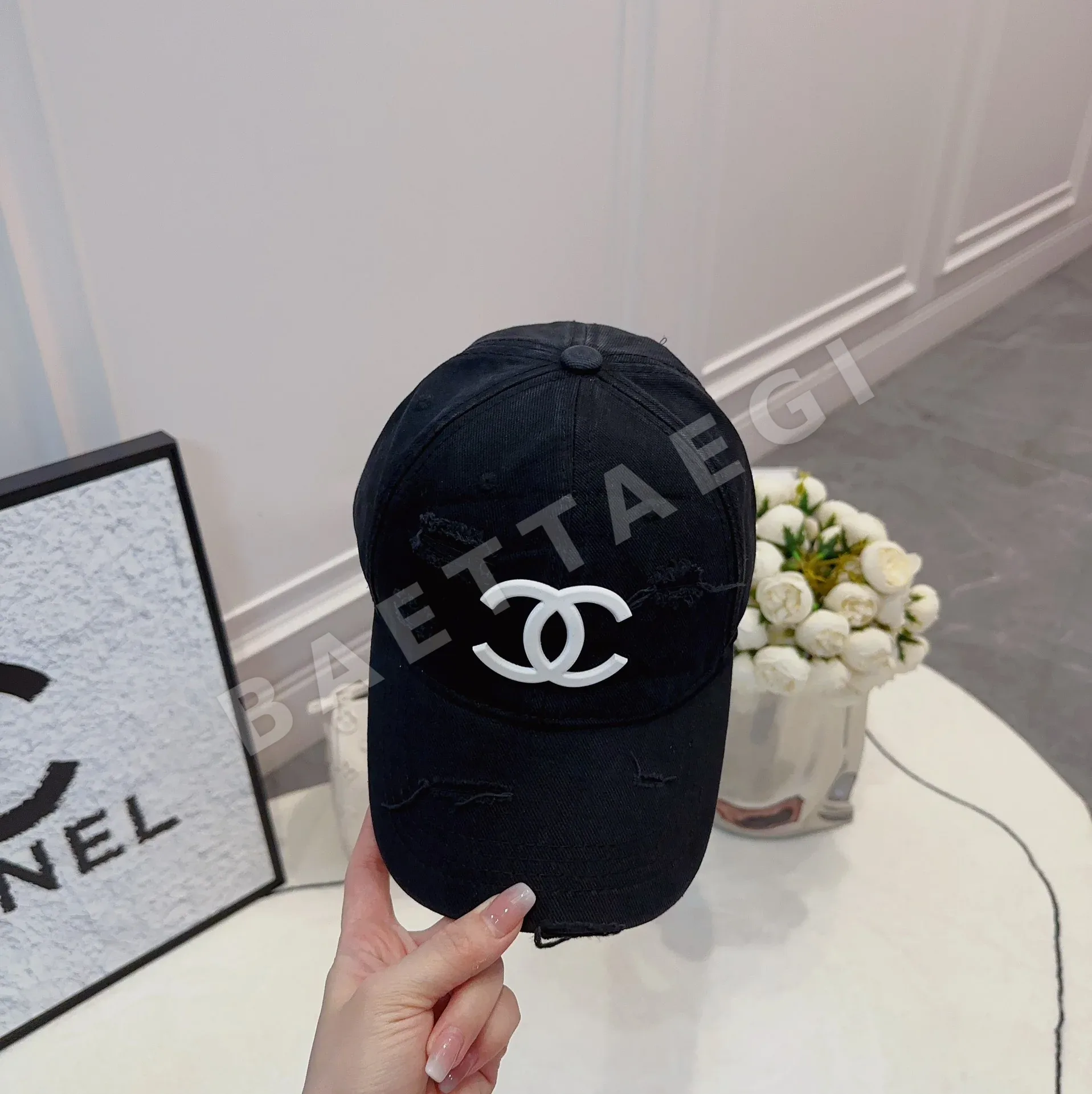 샤넬 코튼 베이스볼 모자 상세 이미지 2
