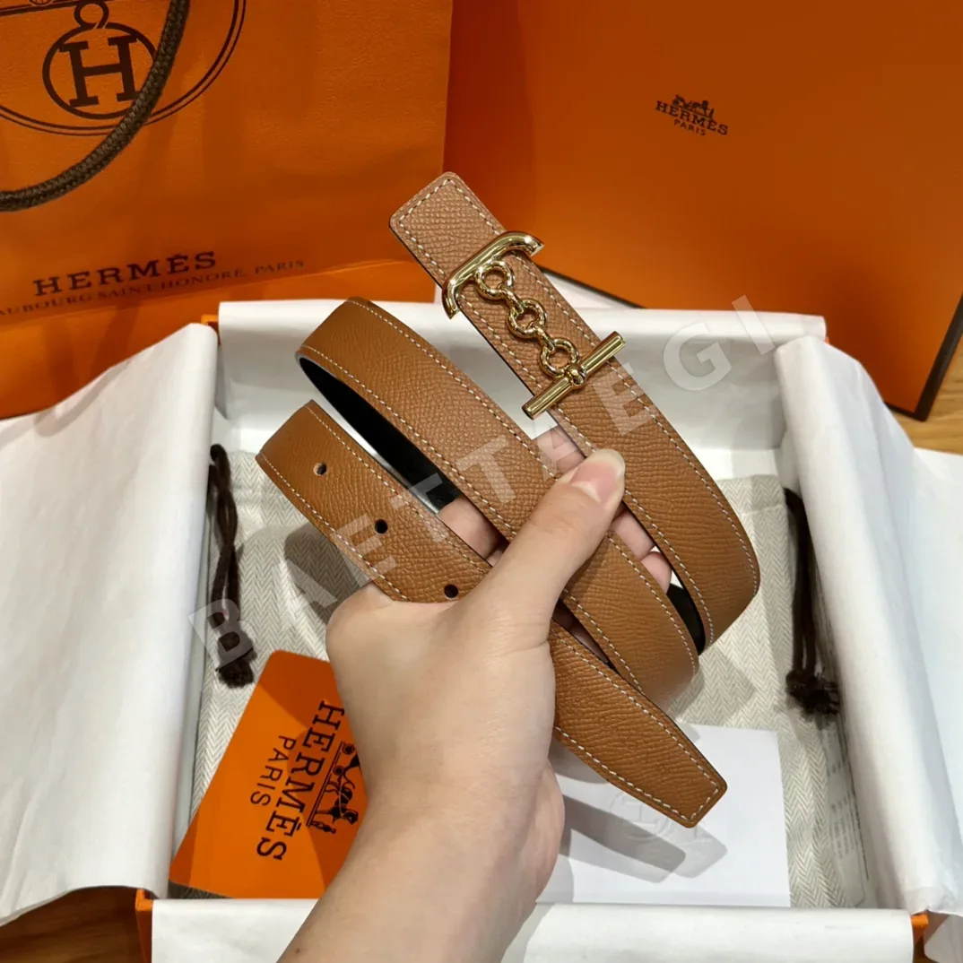 에르메스 H 버클 양면 가죽 벨트 상세 이미지 2