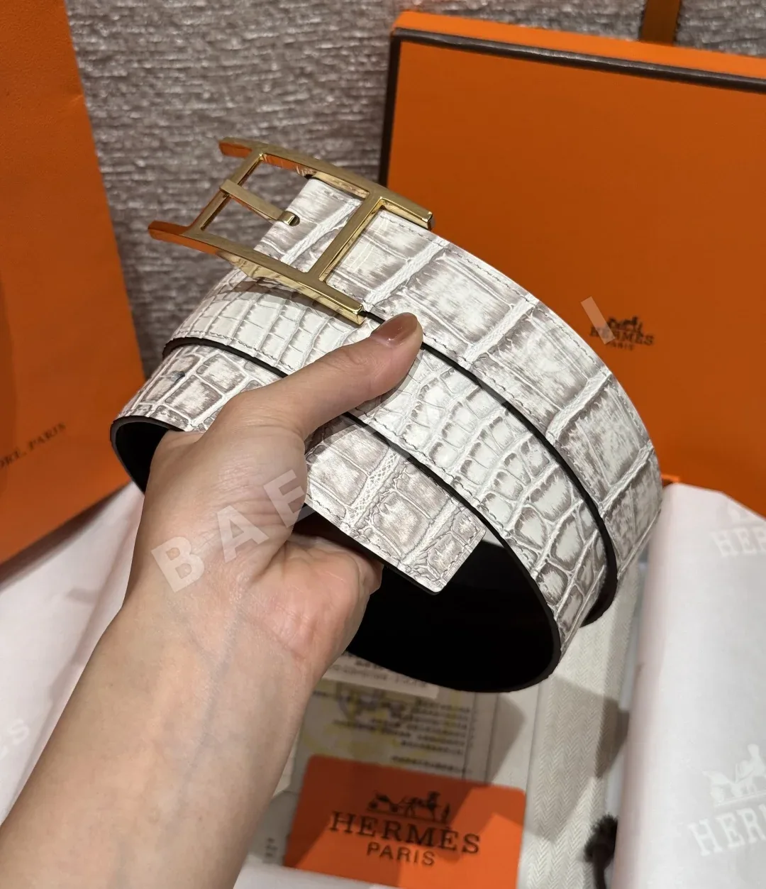 에르메스 퀜틴 32 리버시블 가죽 벨트 상세 이미지 2