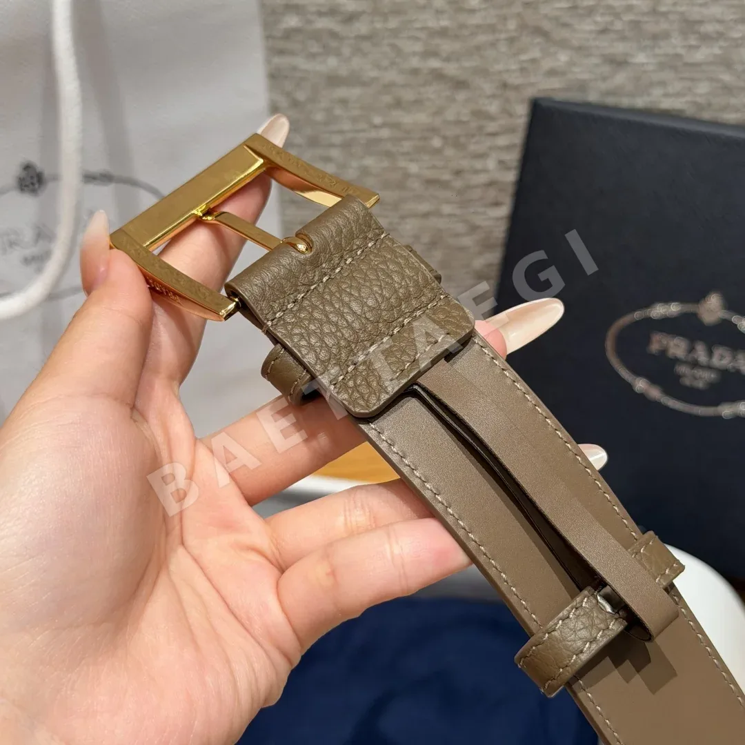 프라다 가죽 삼각로고 벨트 33mm 상세 이미지 7