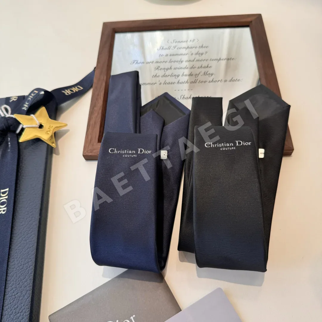 디올 로고 자카드 넥타이 89875