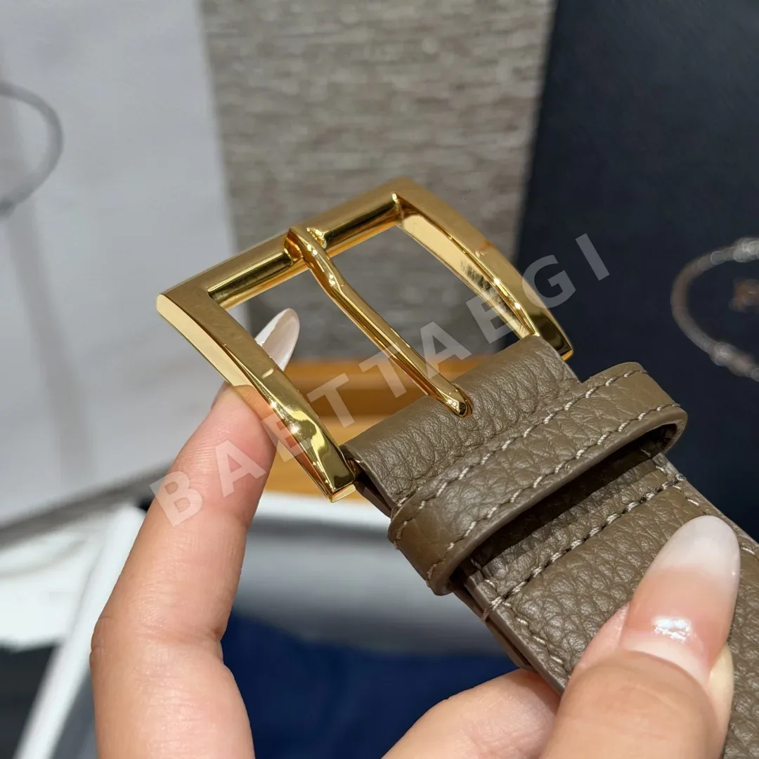 프라다 가죽 삼각로고 벨트 33mm 상세 이미지 5