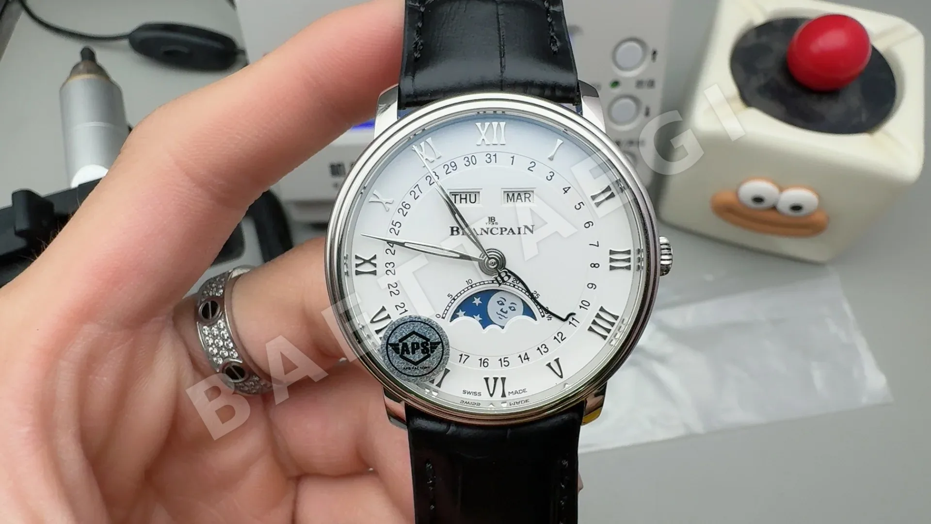블랑팡 빌레레 6654 풀캘린더 문페이즈 APS 공장 오토매틱 남성 시계 레플리카 44854 Blancpain