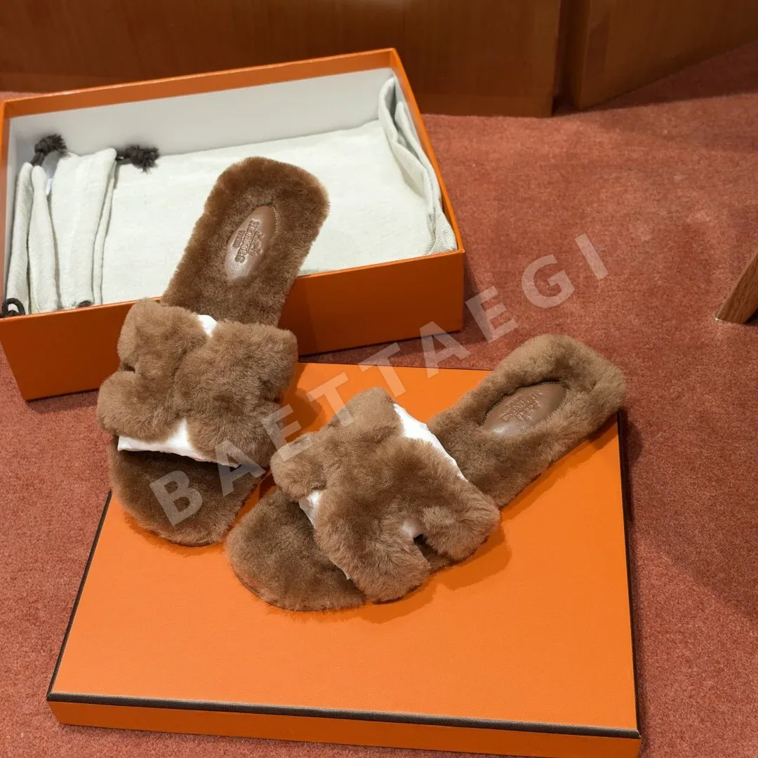 에르메스 오란 샌들 Gold Shearling H 컷아웃 상세 이미지 3