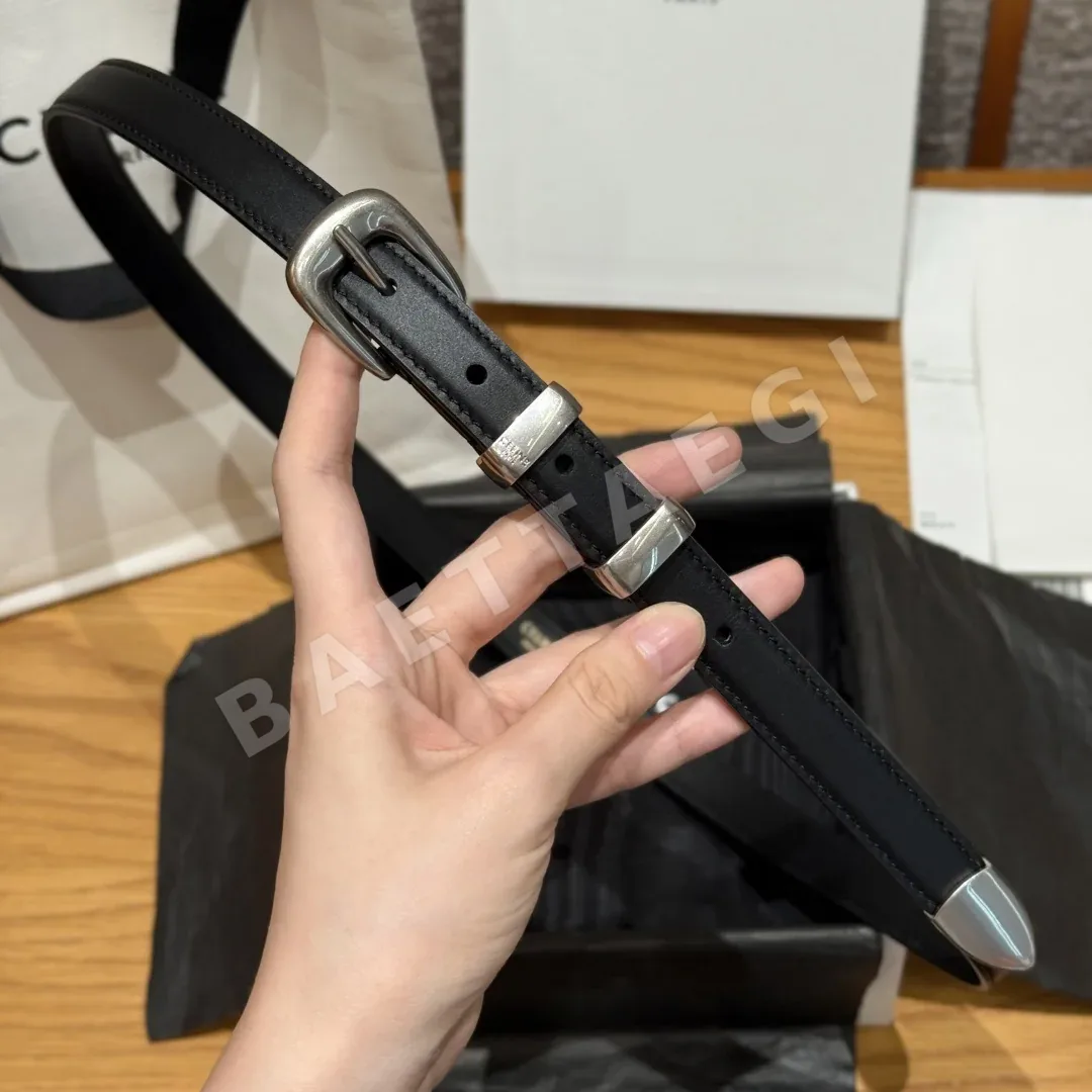 셀린느 JD260 개선문 웨스턴 소가죽 벨트 18mm 상세 이미지 4