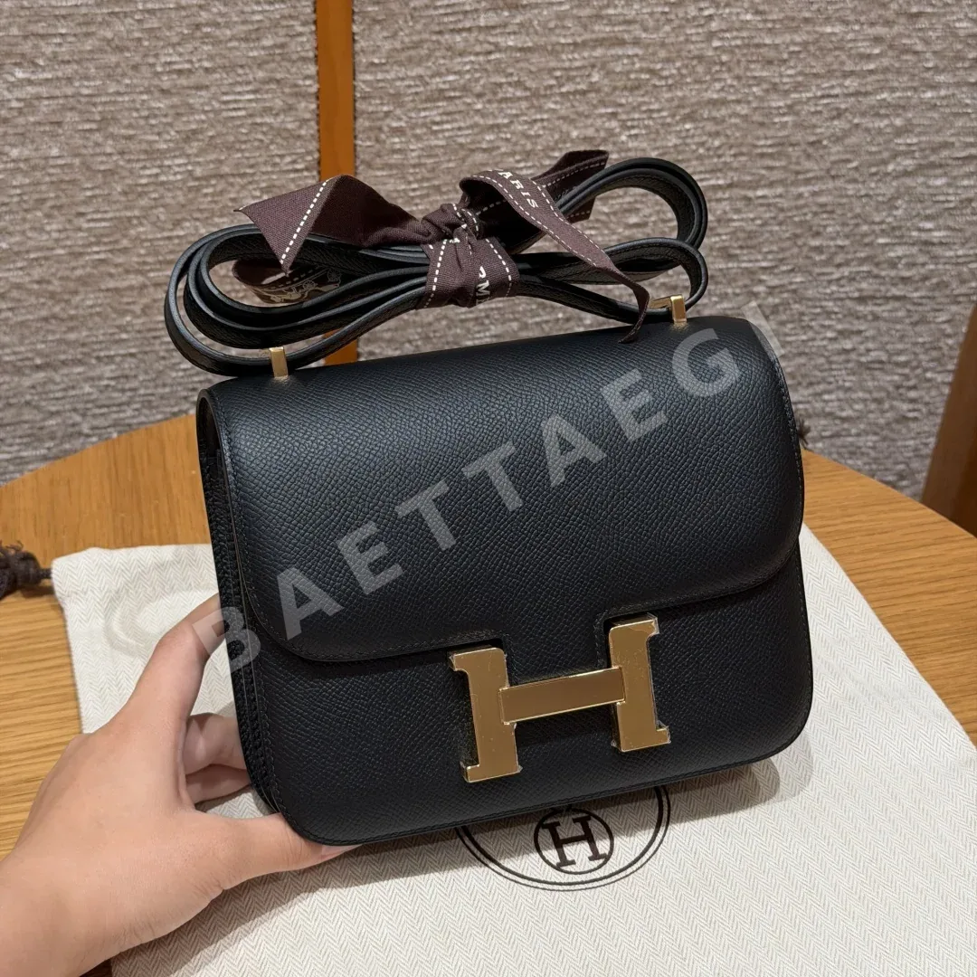 에르메스 콘스탄스 18 cm 블랙 앱송 가죽 가방 161332