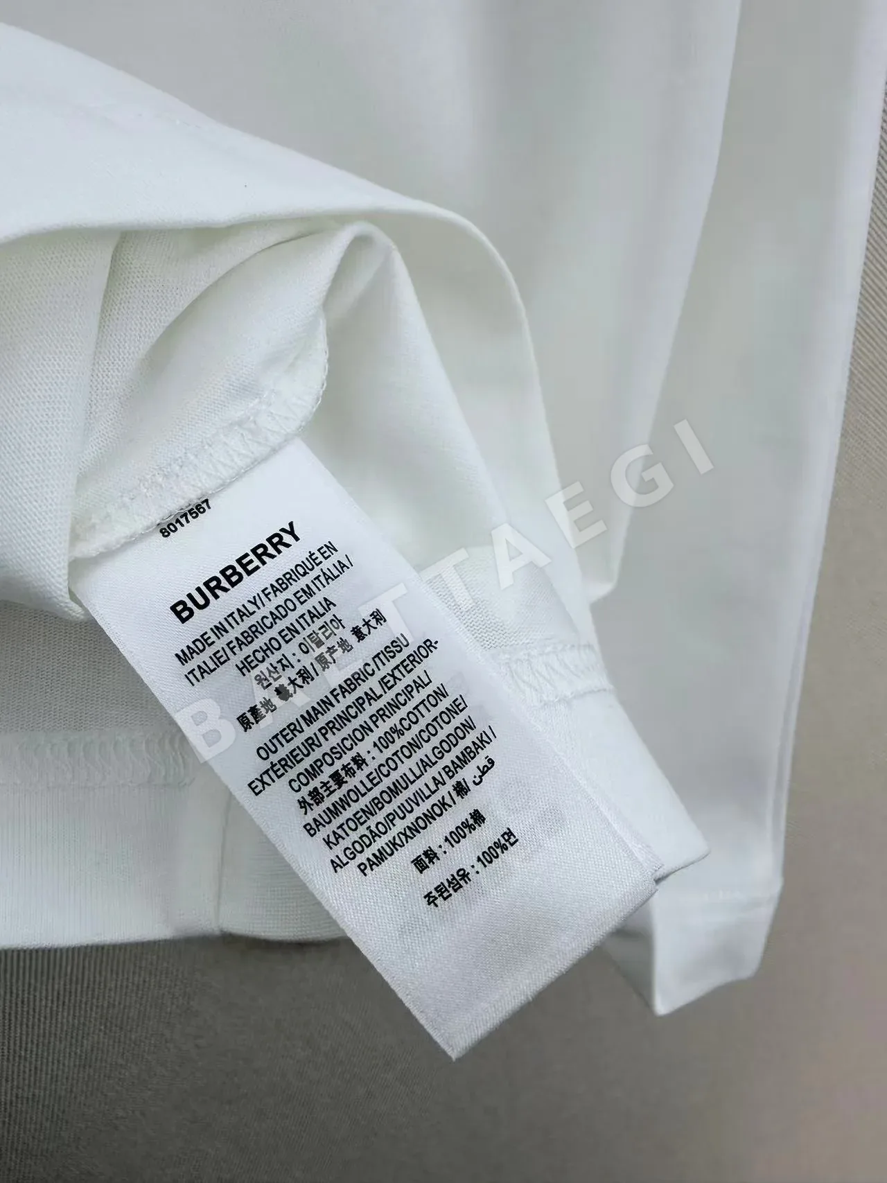 버버리 체크 패치워크 크루넥 반팔 티셔츠 상세 이미지 9