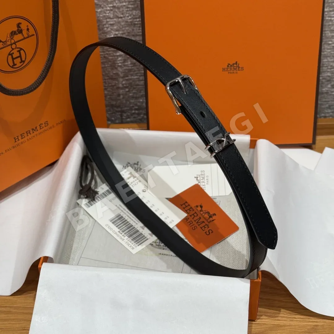 에르메스 미니 클로 골드 버클 카프스킨 벨트 상세 이미지 3
