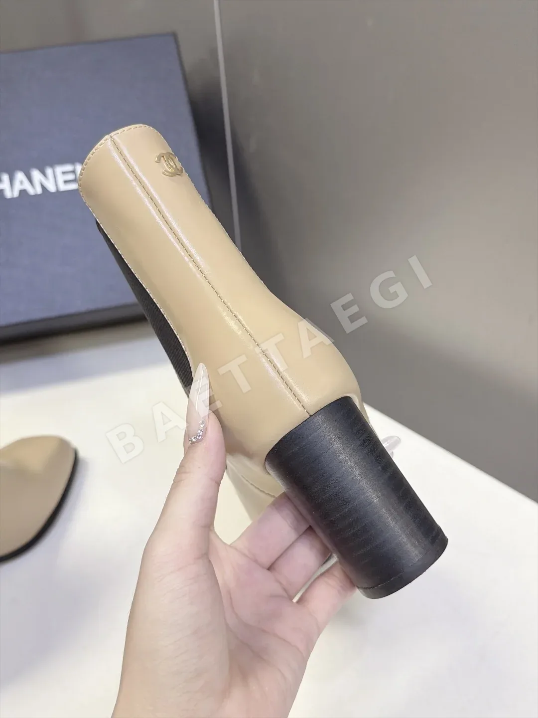샤넬 부츠 카프스킨 메탈 더블 C 로고 상세 이미지 9