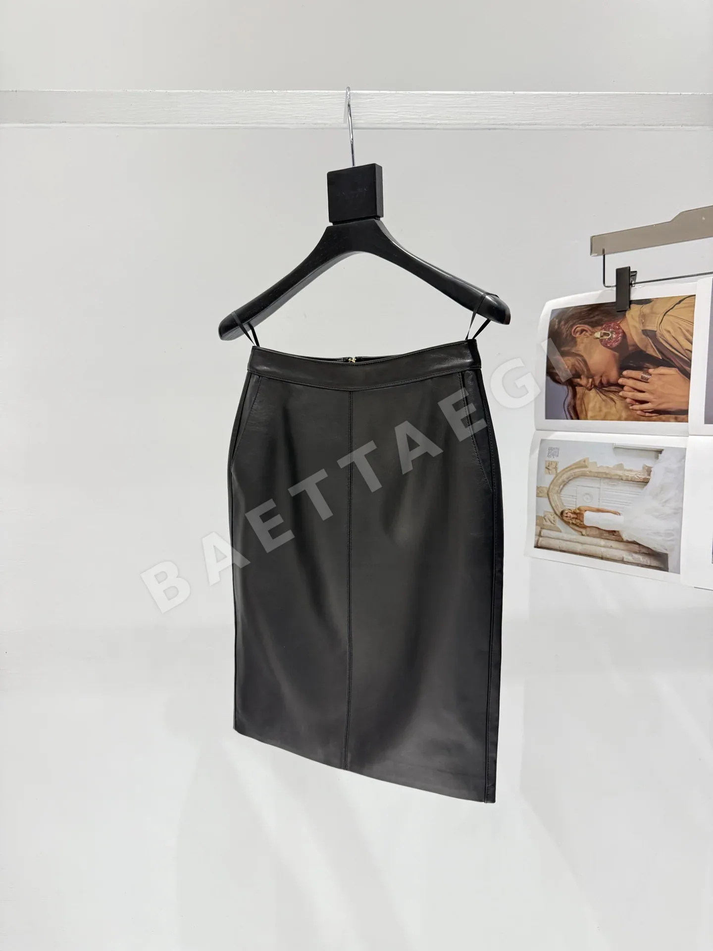 생로랑 여성 양가죽 스커트 상세 이미지 3