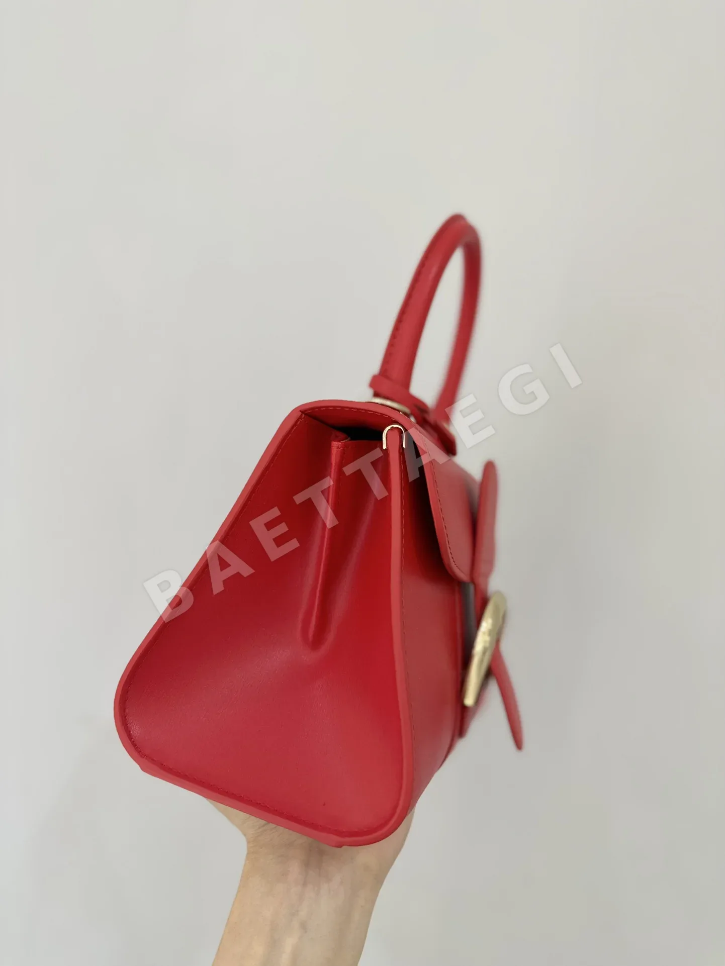 델보 더블링 박스 가죽 숄더백 상세 이미지 5
