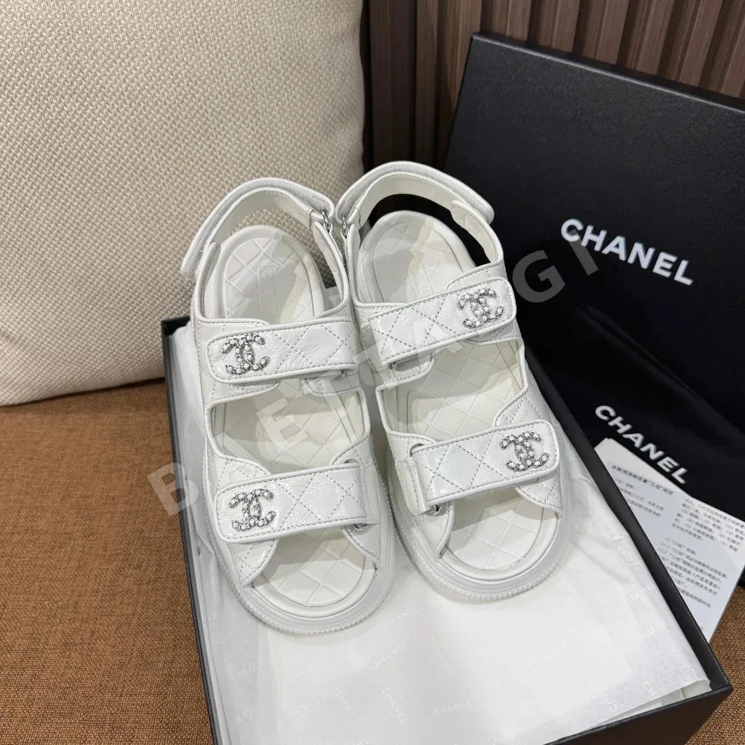 샤넬 플랫폼 벨크로 비치 샌들 24509