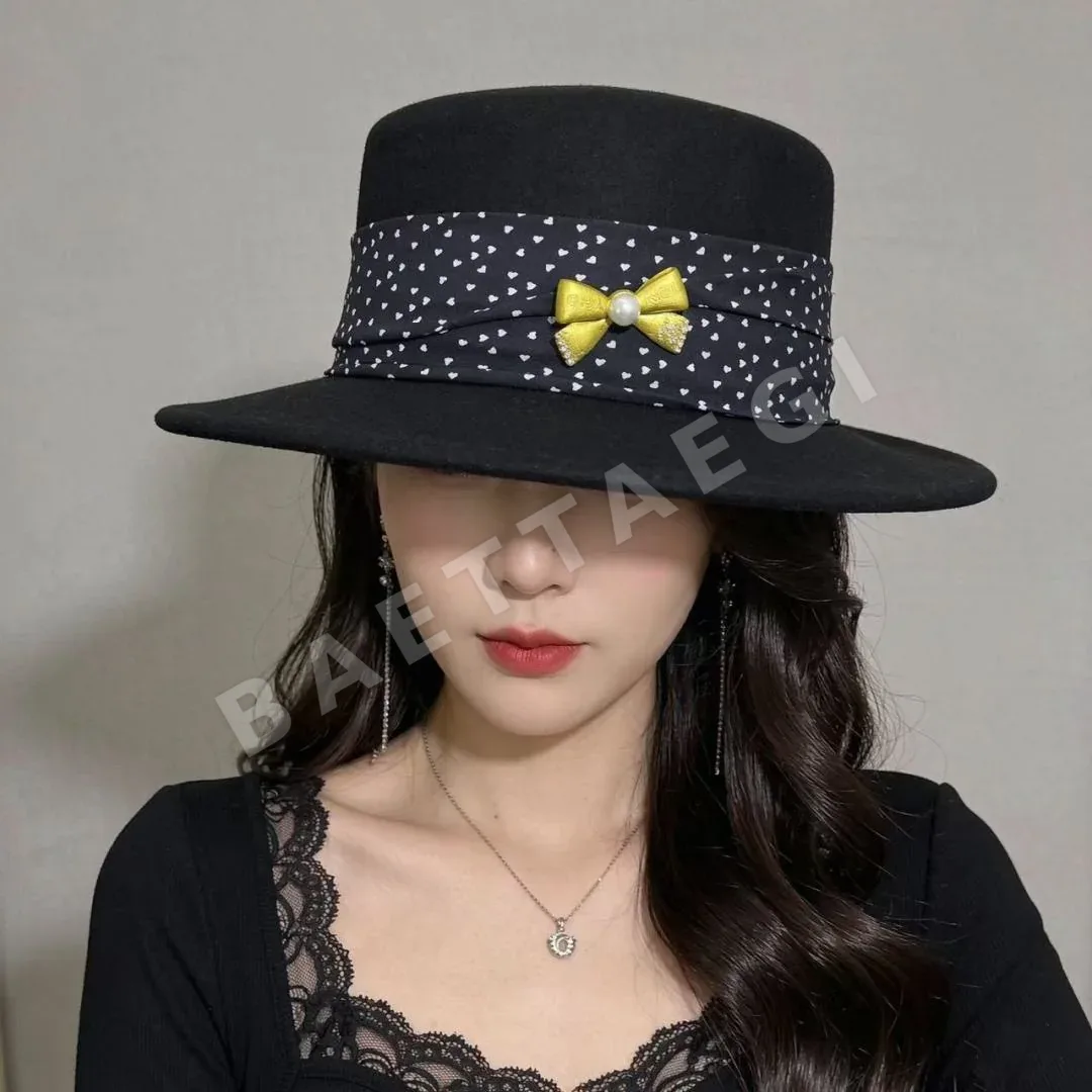 샤넬 캐시미어 플랫탑 모자 185432