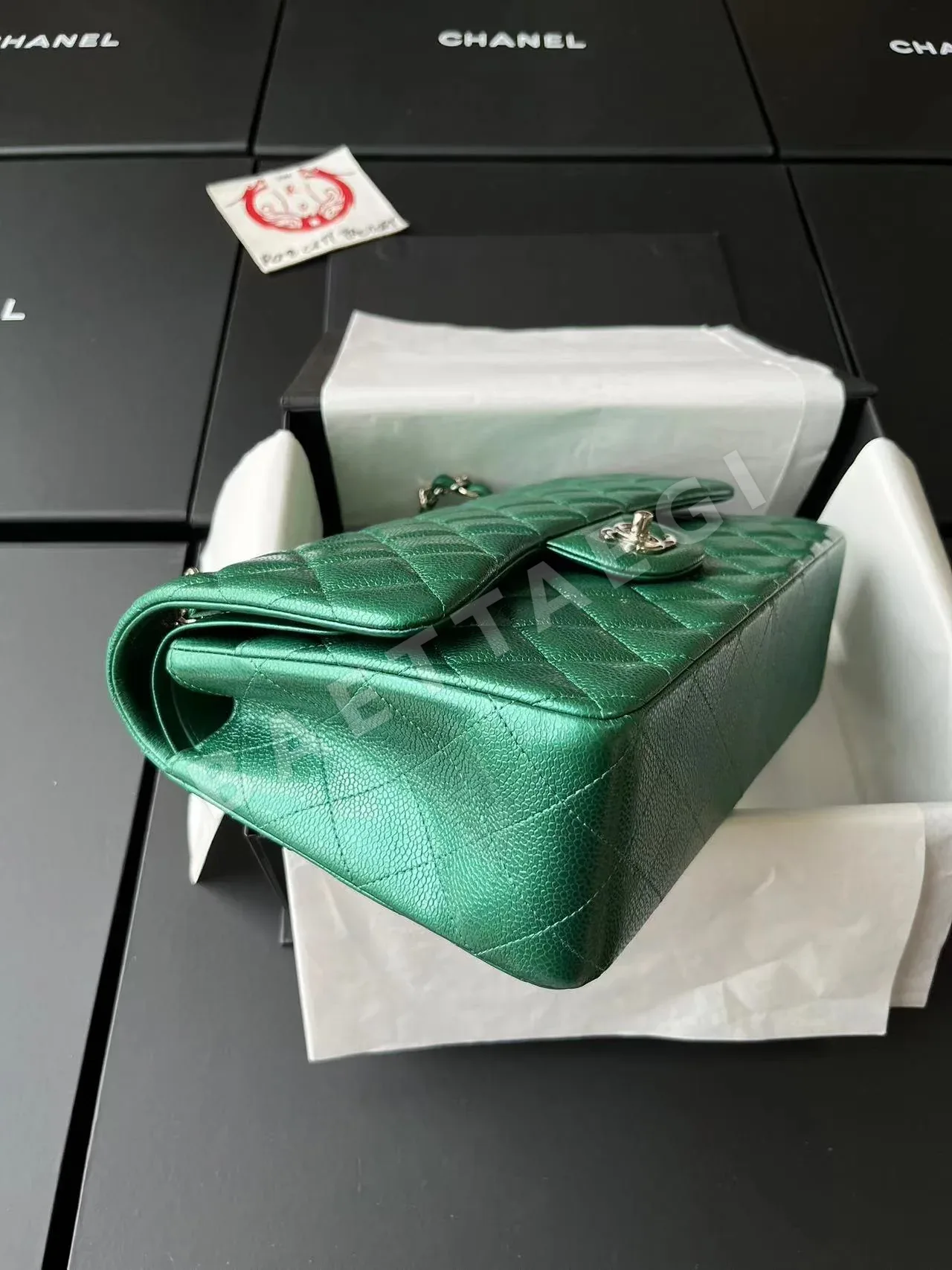 샤넬 에메랄드 그린 가방 상세 이미지 3