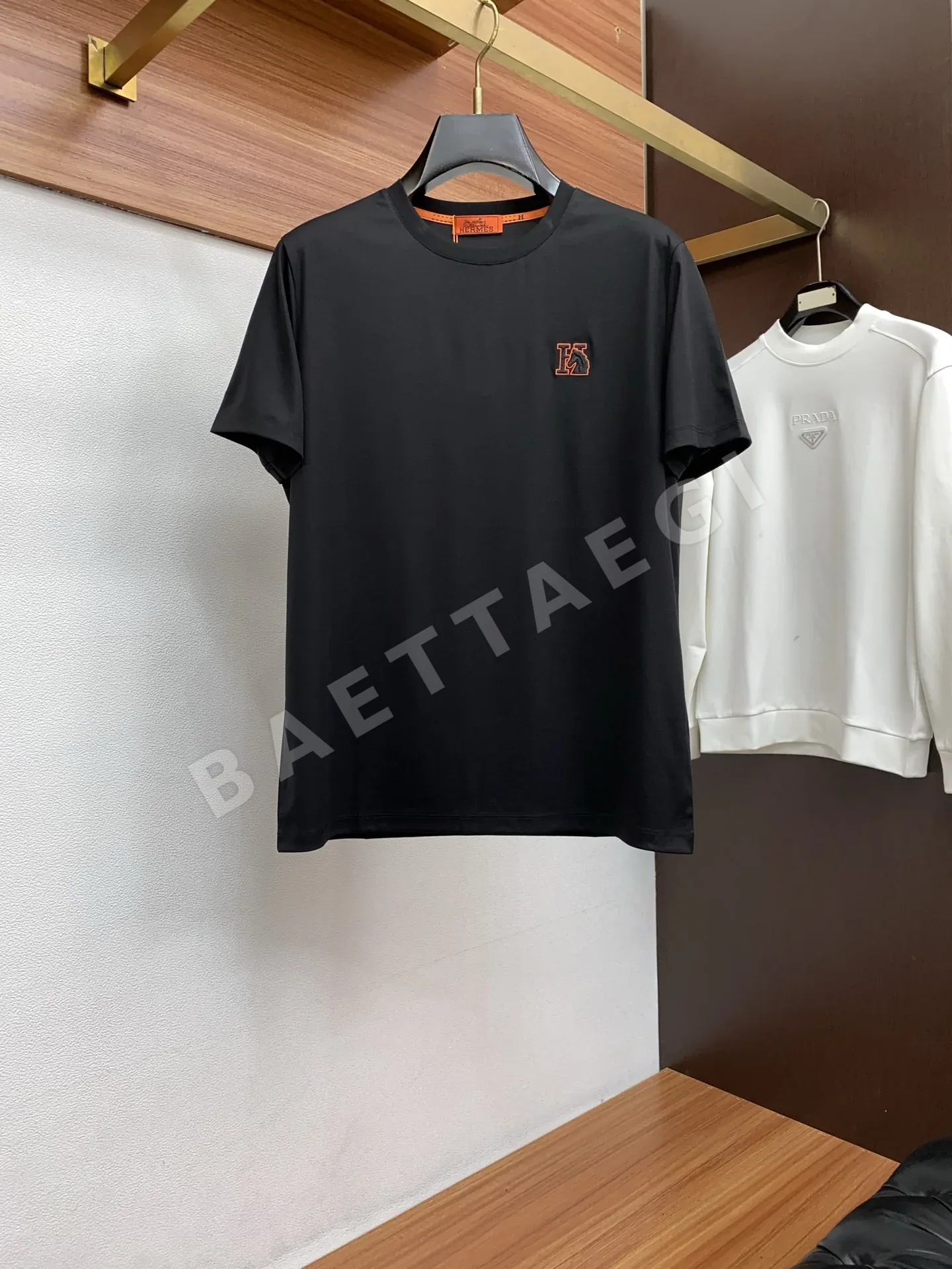 에르메스 100수 머서라이즈드 코튼 반팔 티셔츠 P240