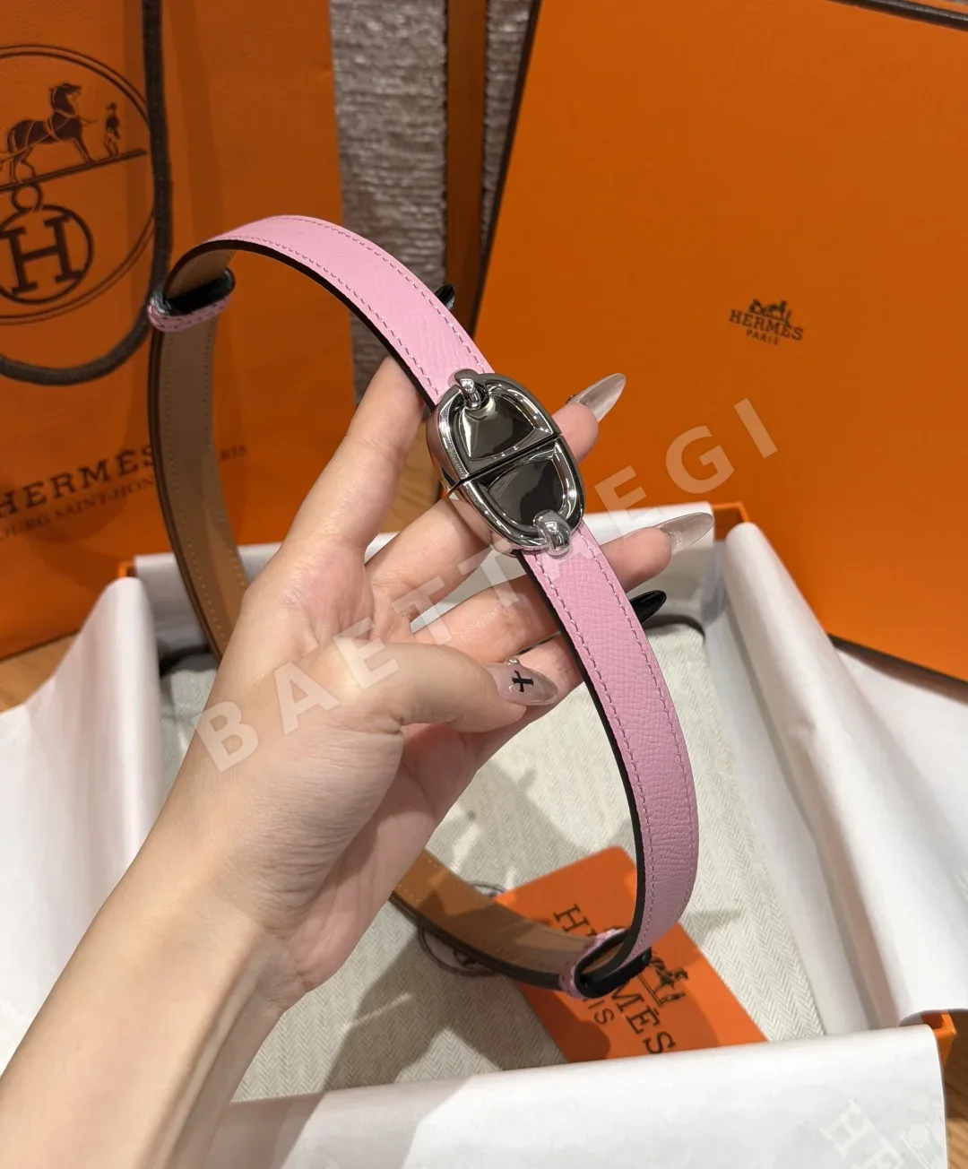 에르메스 H 버클 앱송 카프스킨 벨트 상세 이미지 2