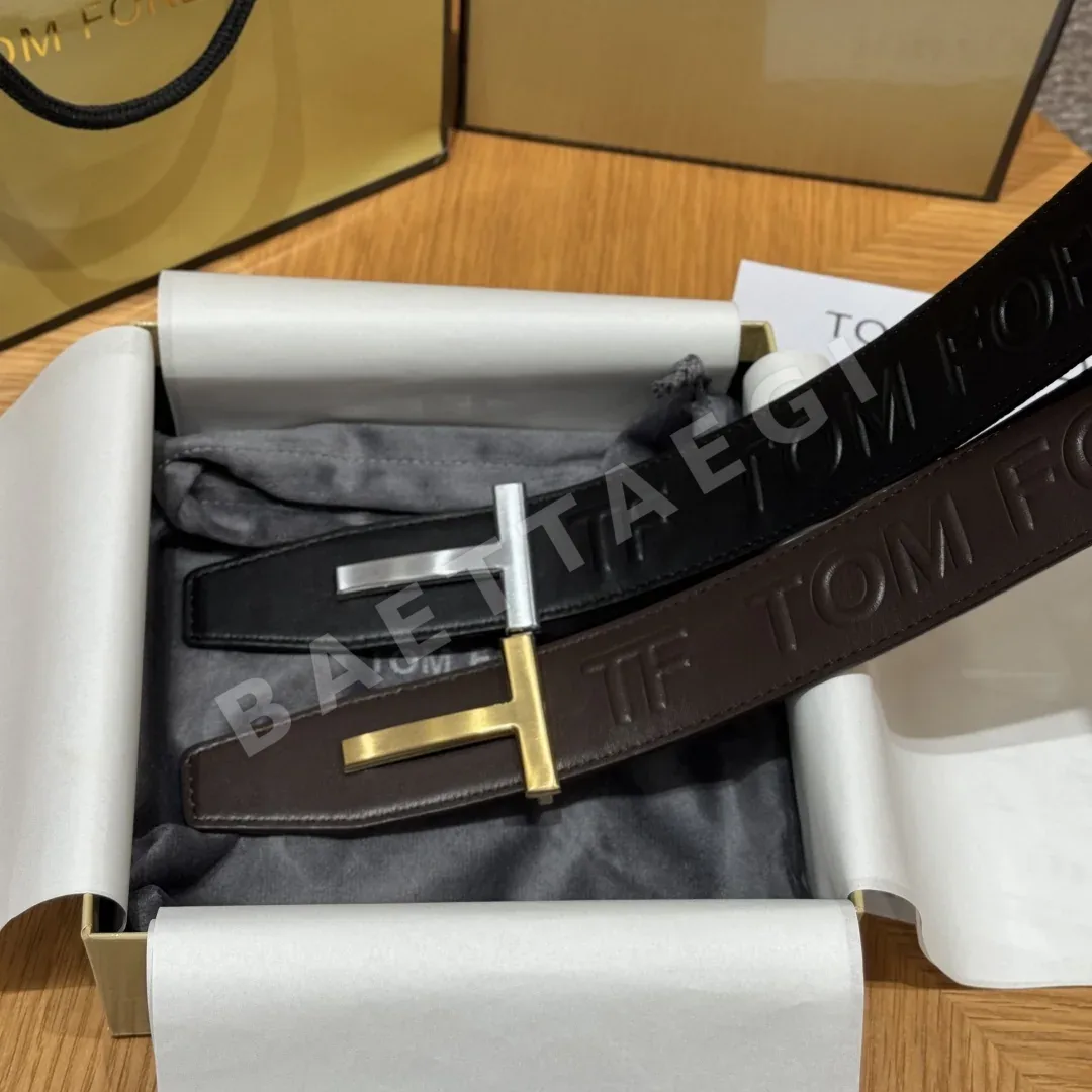 톰포드 T 버클 송아지가죽 남성 가죽벨트 40MM 상세 이미지 3
