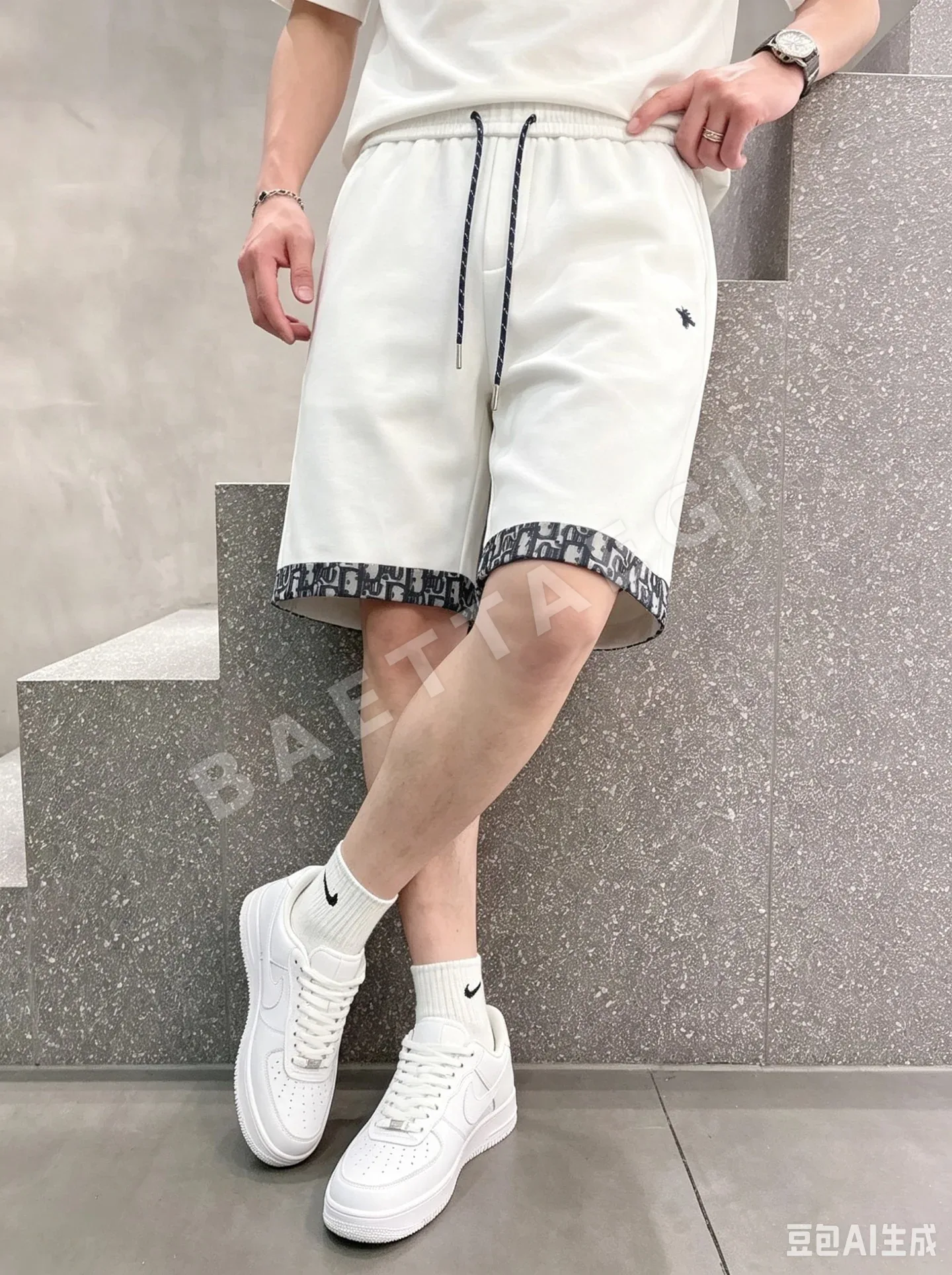 디올 남성 코튼 반바지 상세 이미지 5