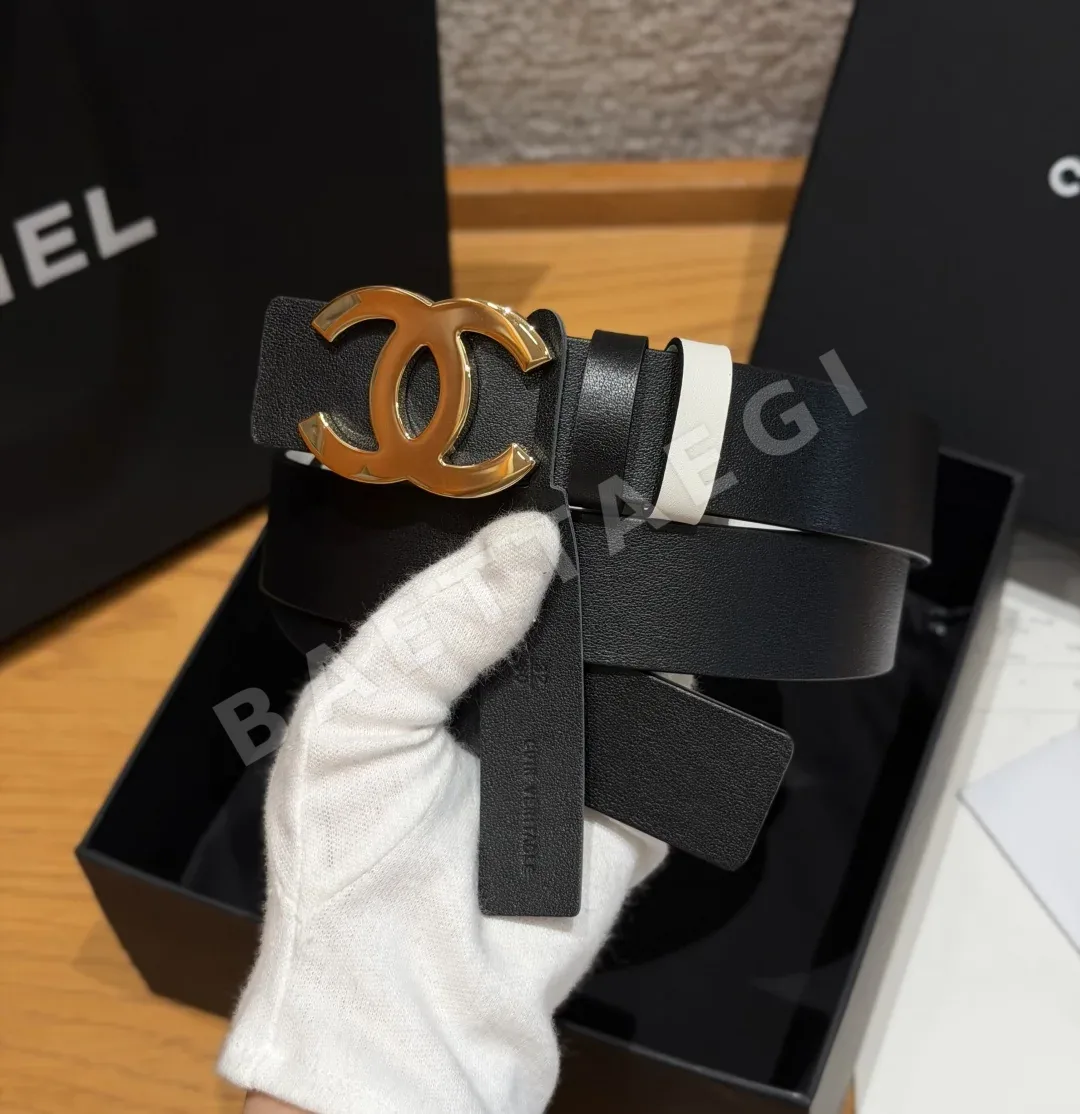 샤넬 리버시블 카프스킨 더블 C 버클 벨트 상세 이미지 2