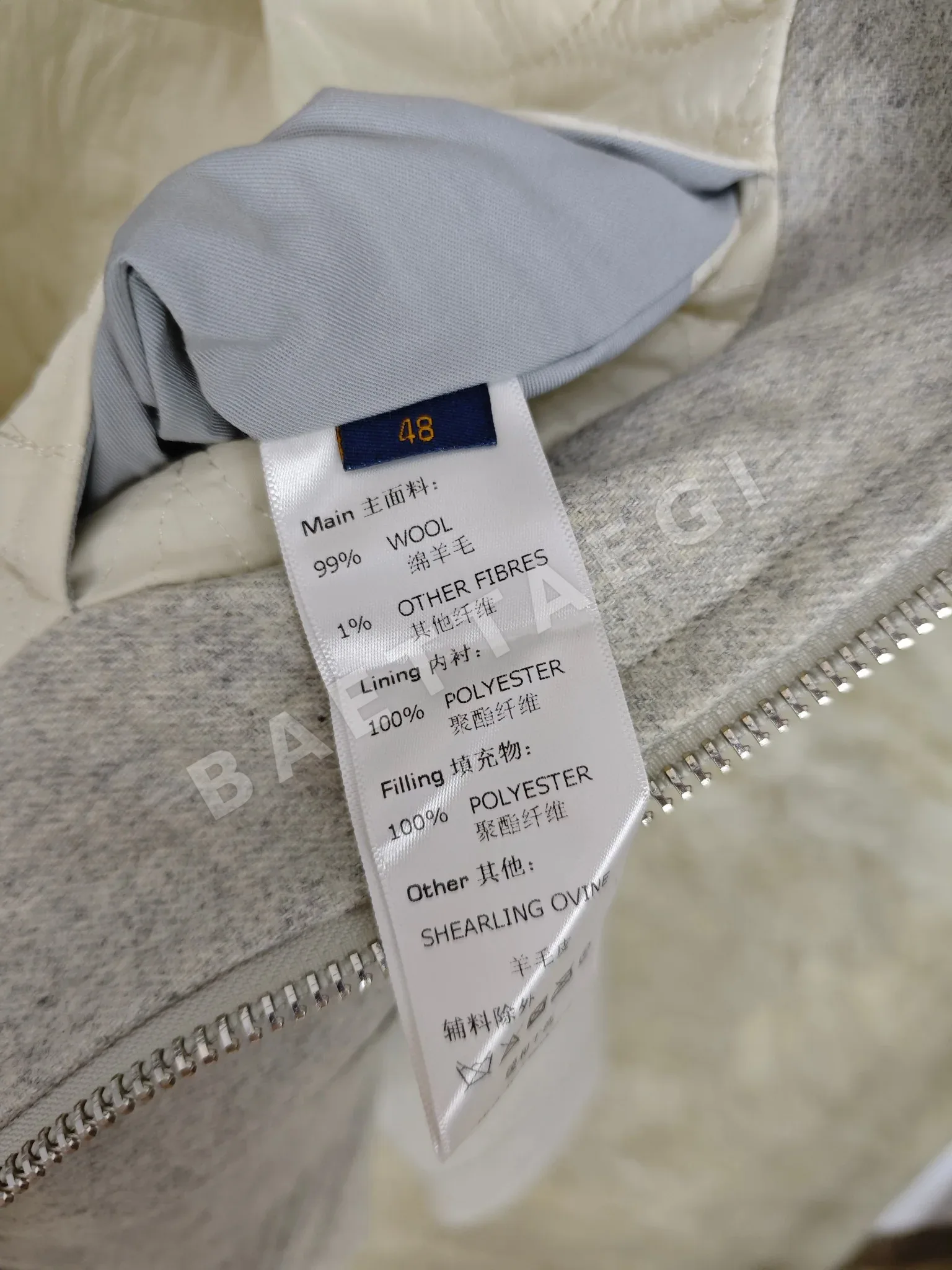 루이비통 울 안감 면 자켓 천연 가죽 퍼 카라 25 FW 25FW 상세 이미지 10