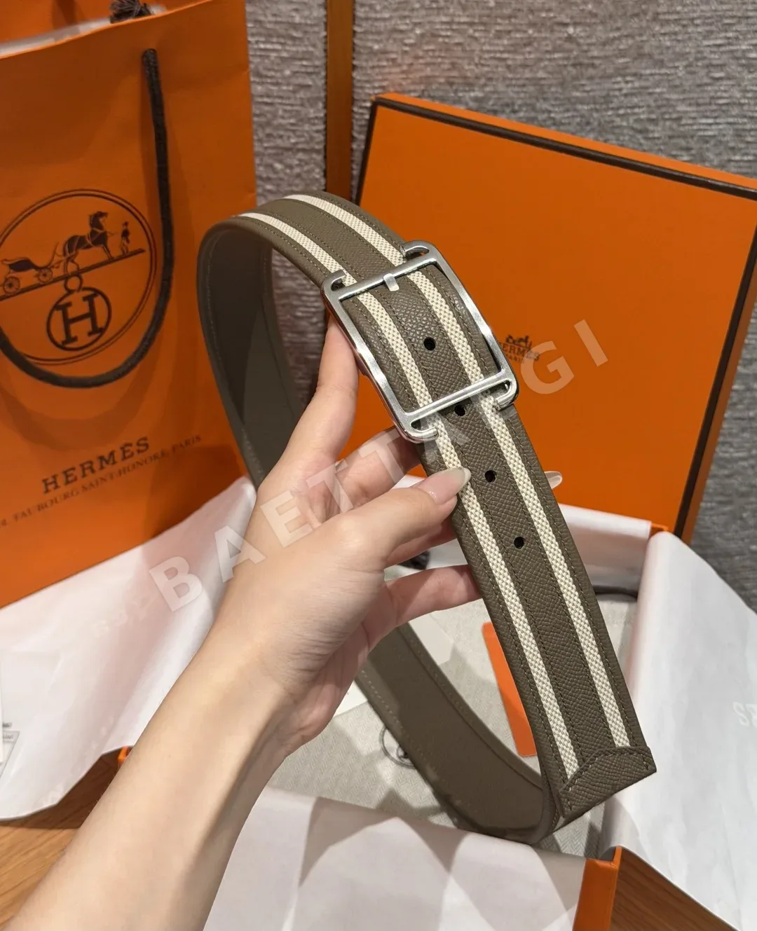 에르메스 H 브랙 하프코드 리버서블 가죽 벨트 상세 이미지 3