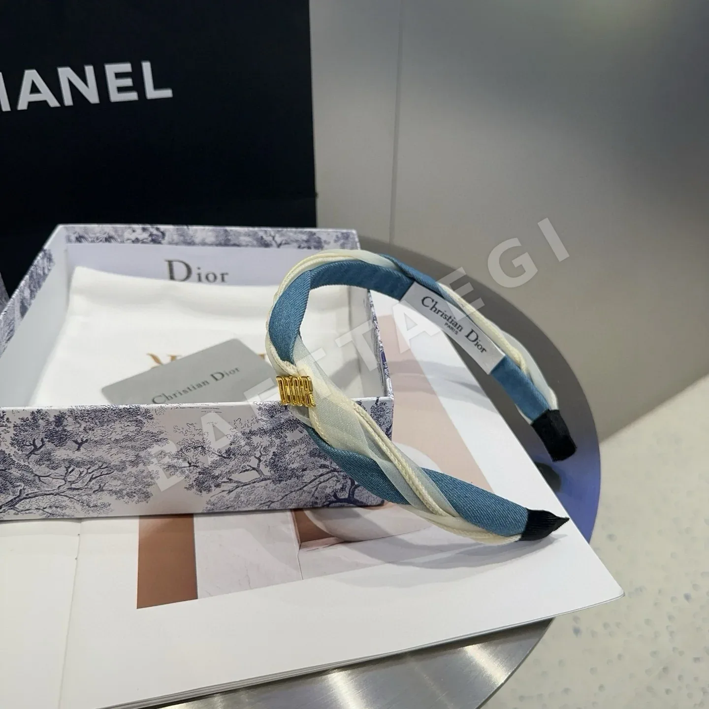 디올 CD 헤어밴드 상세 이미지 4