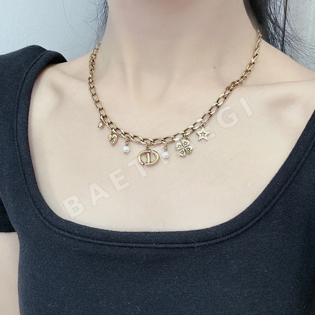 디올 황동 수작업 목걸이 60457
