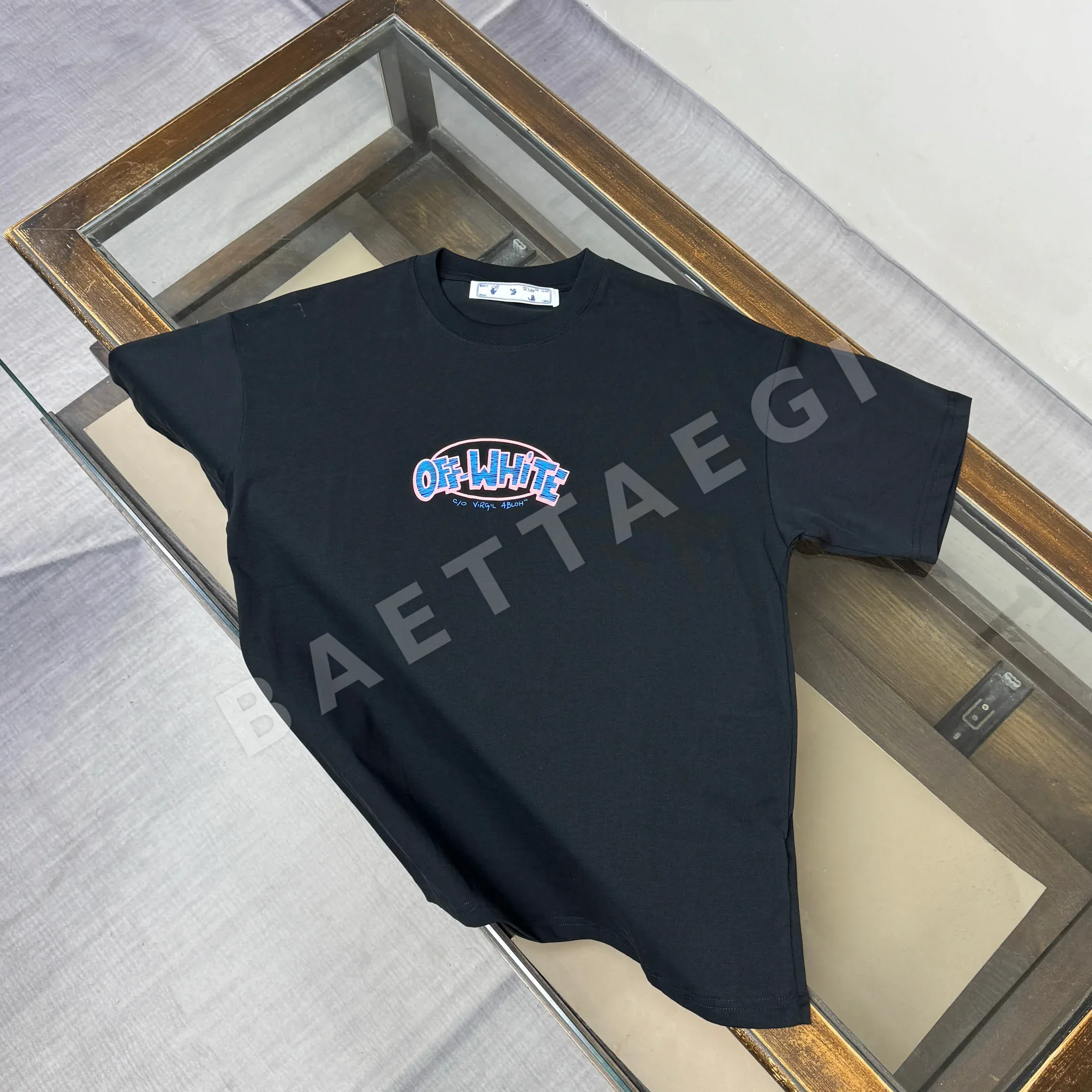 오프화이트 남성 반팔 상세 이미지 10