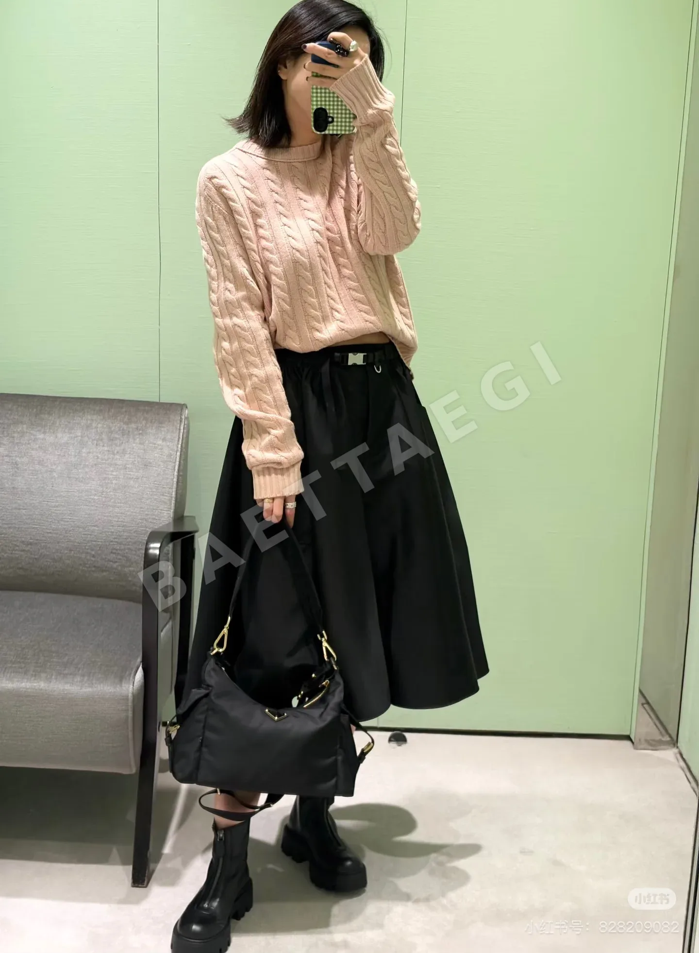 프라다 나일론 포켓 여성 스커트 상세 이미지 2
