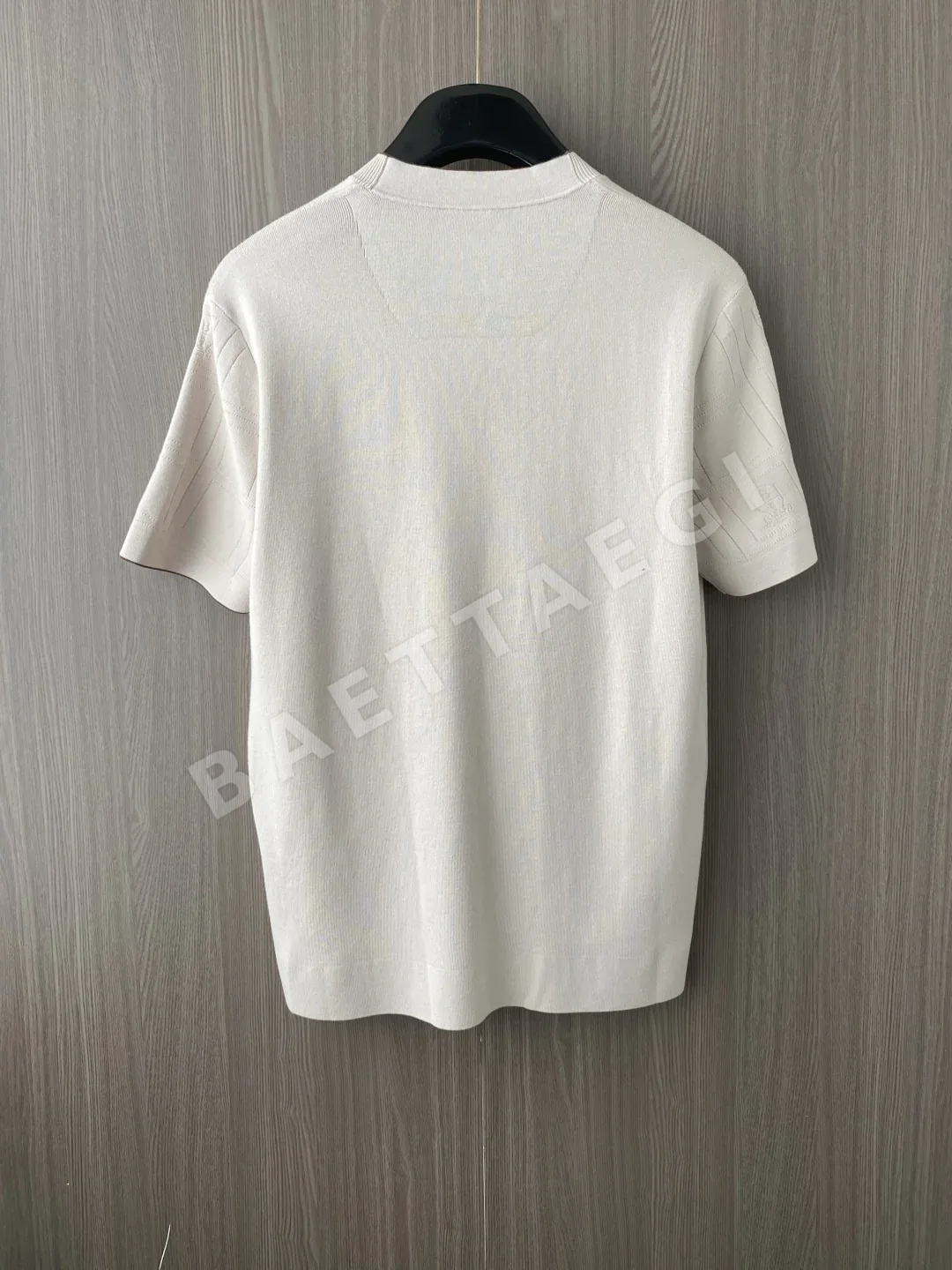 브루넬로쿠치넬리 크루넥 투톤 카라 반팔 니트 상세 이미지 9