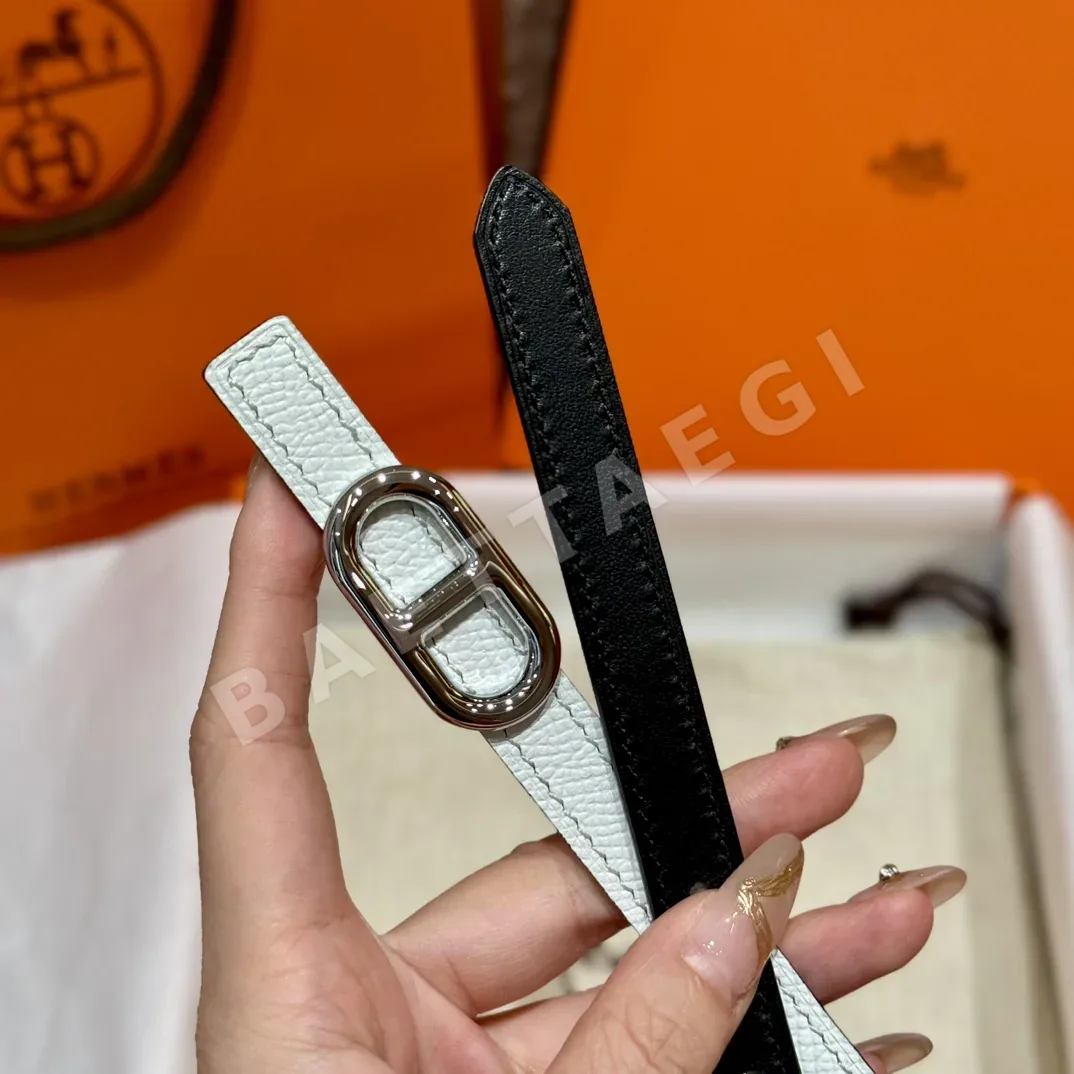 에르메스 셰느당크르 H 로고 금장 벨트 상세 이미지 4
